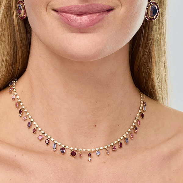 Eden Presley 14k Yellow Gold Rainbow Collar Necklace - RCK-N-105-RB