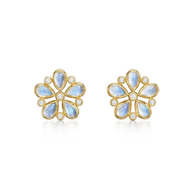 Temple St. Clair 18k Luna Flower Post Earrings - E31422-BMFLWRP