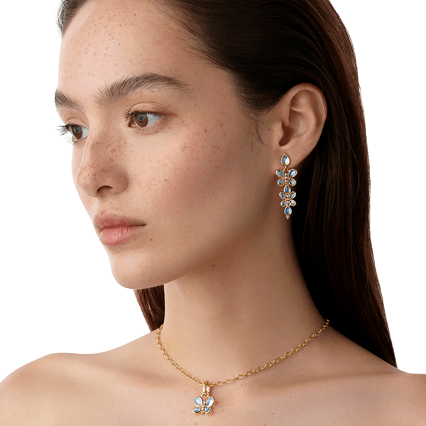 Temple St. Clair 18k Luna Flutter Drop Earrings - E31425-BMBFLYDP