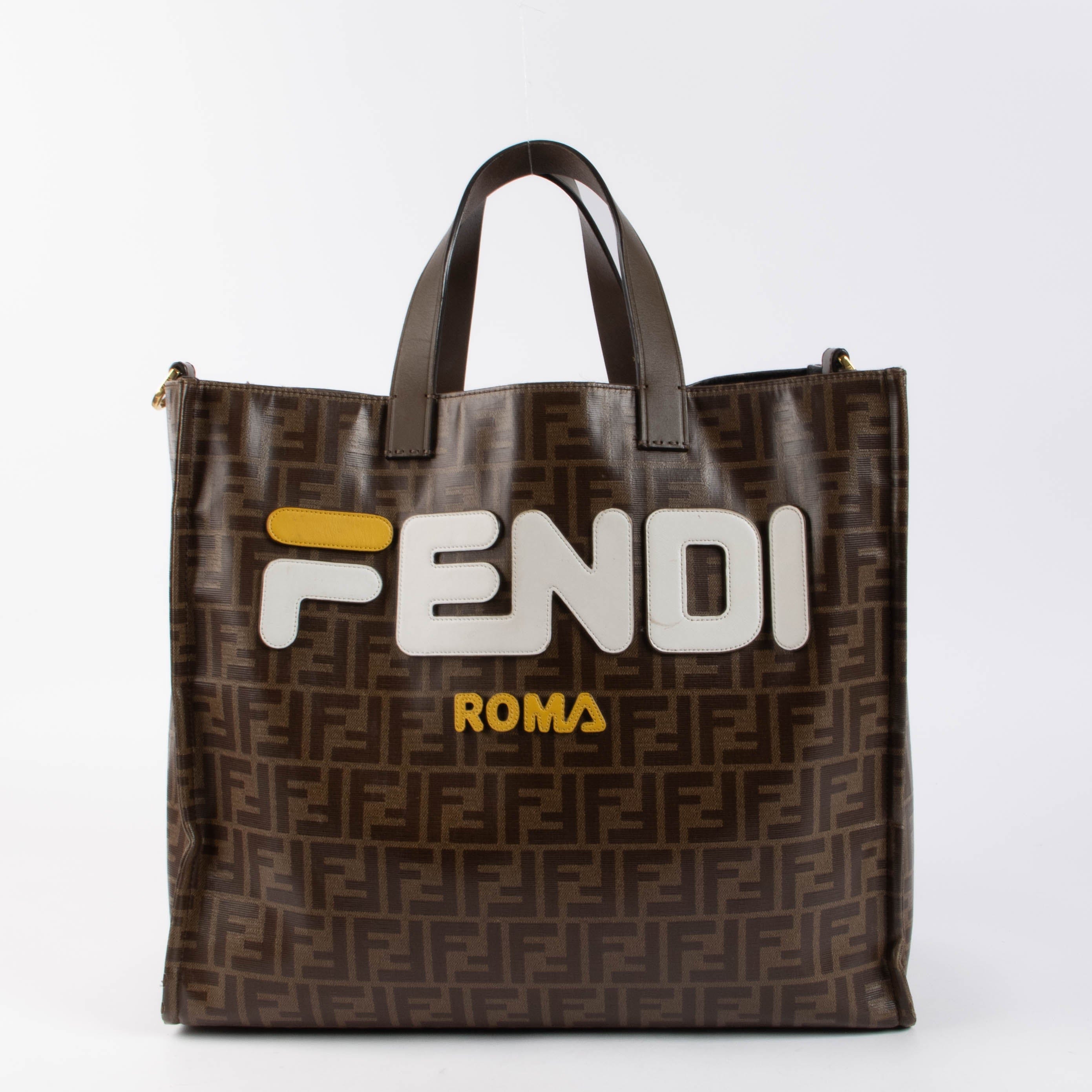 Fendi Brown FF Mania Large Tote Bag