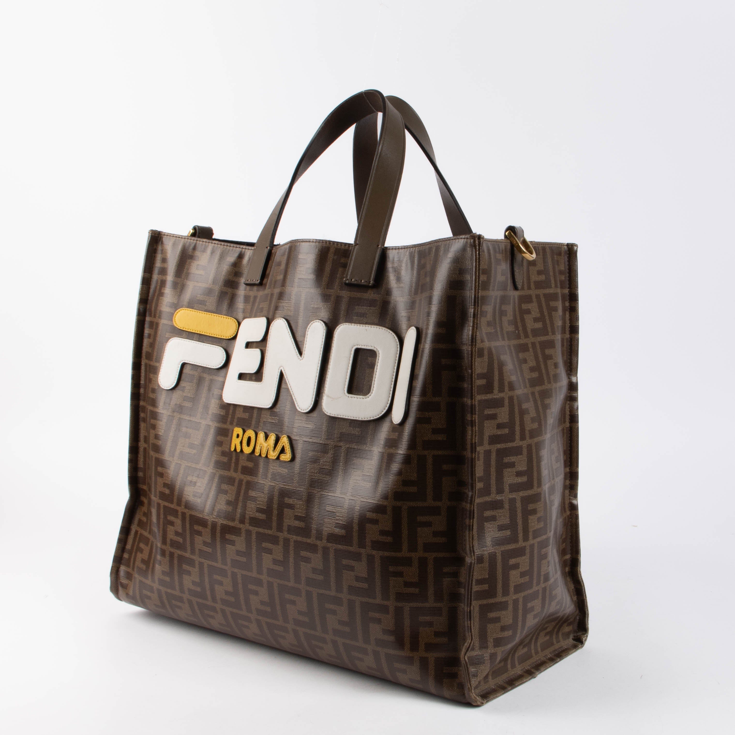 Fendi Brown FF Mania Large Tote Bag
