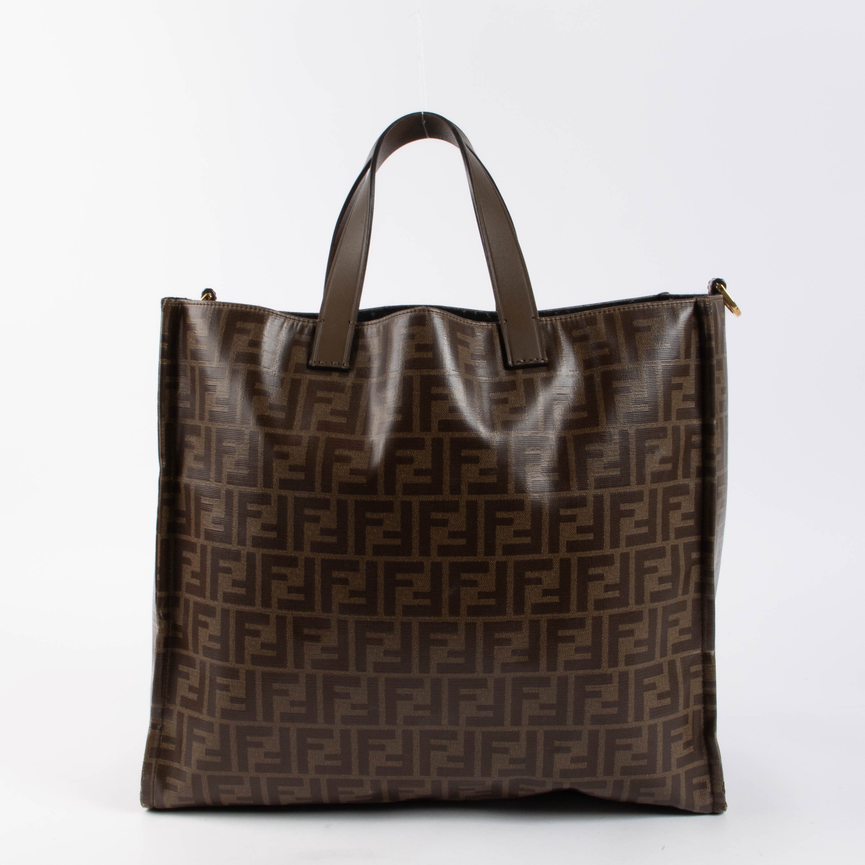 Fendi Brown FF Mania Large Tote Bag
