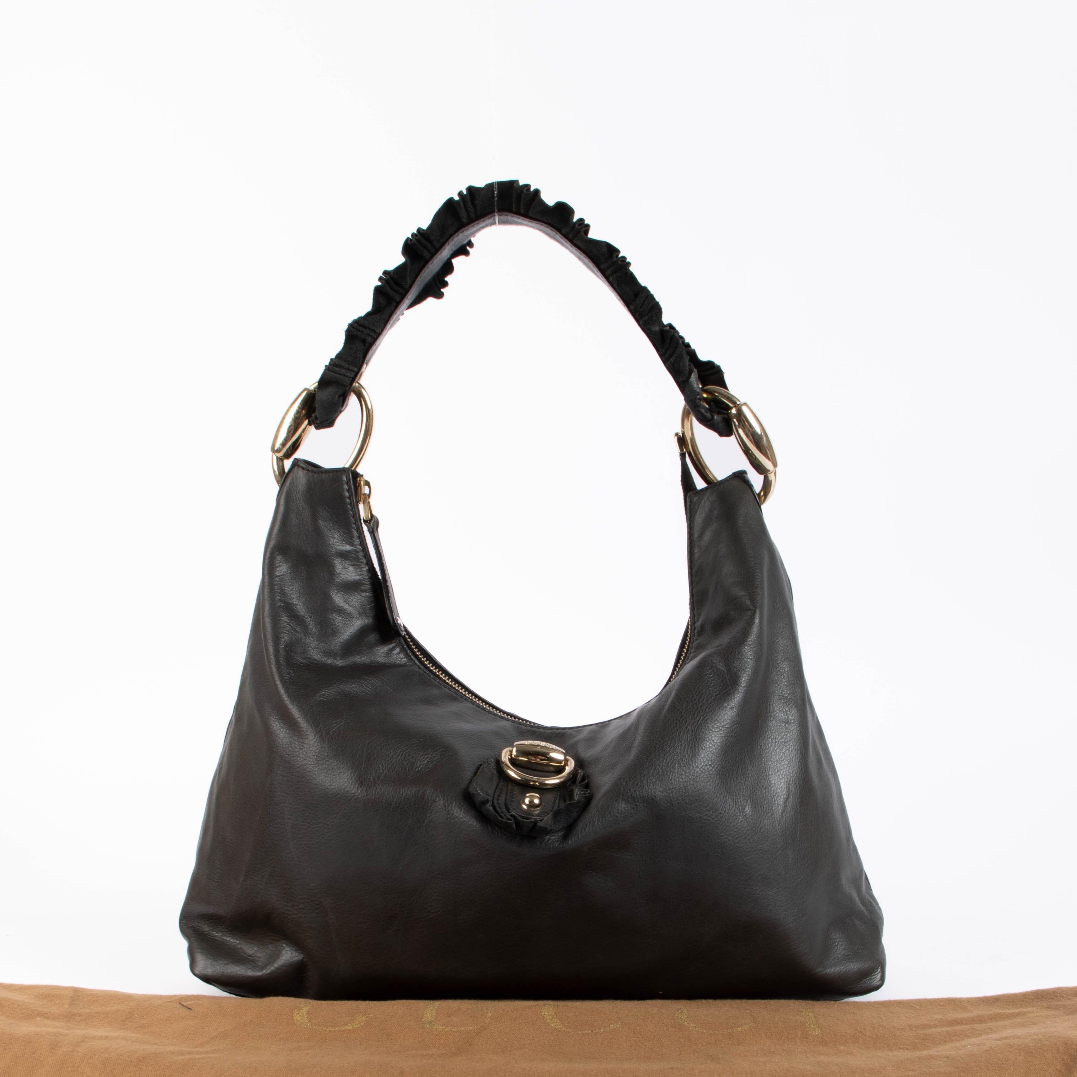 Gucci Black Sabrina Hobo Shoulder Bag