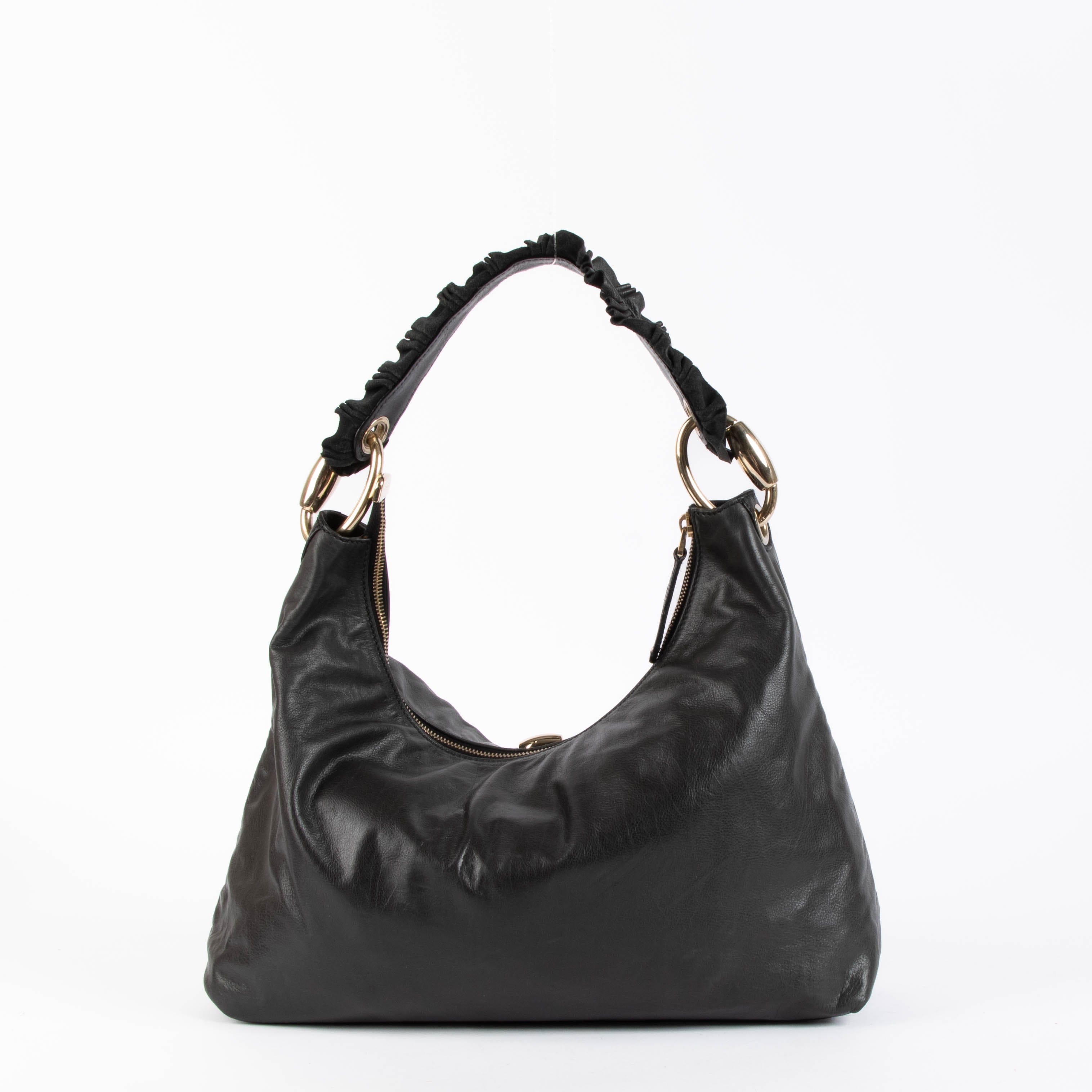 Gucci Black Sabrina Hobo Shoulder Bag