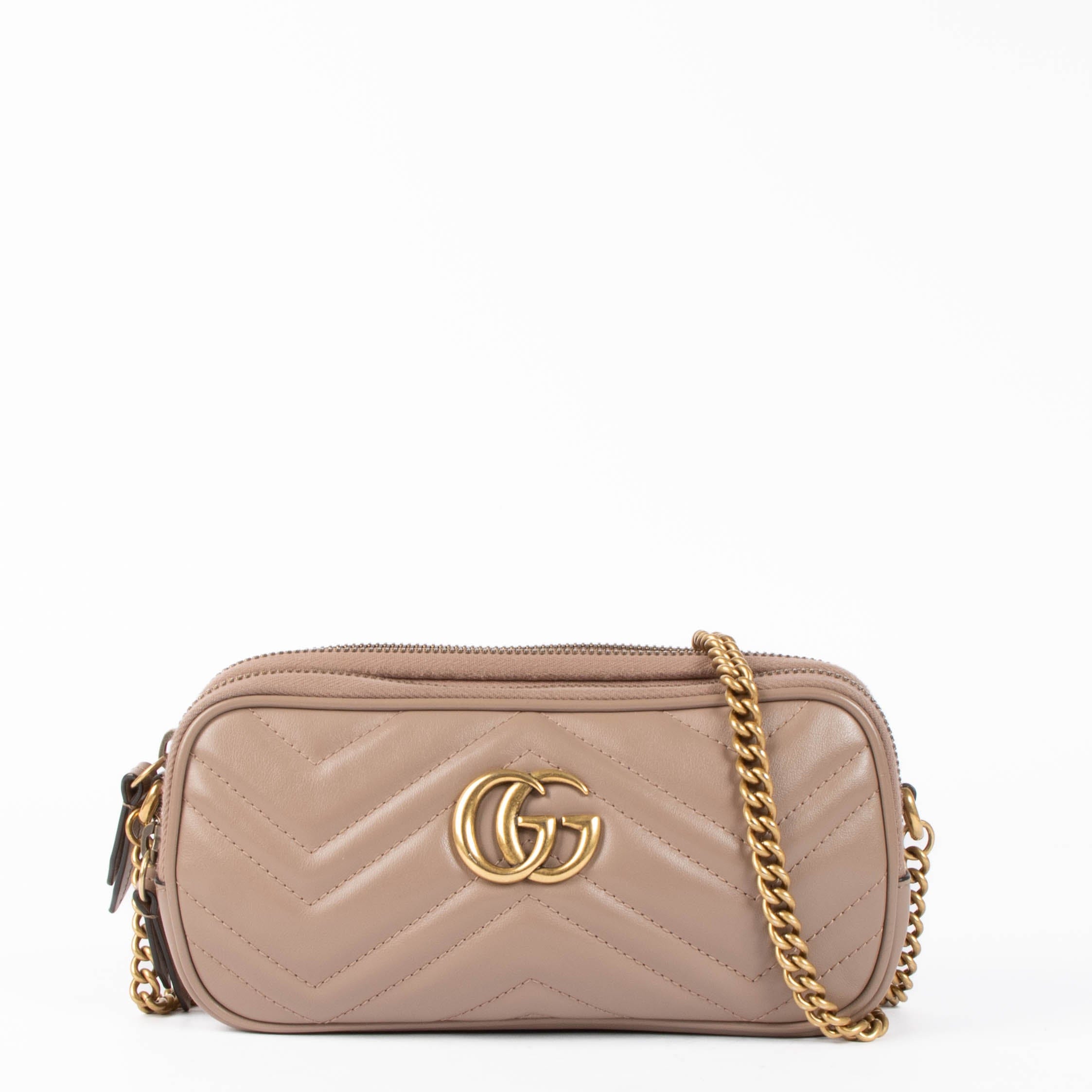 Gucci Beige GG Marmont Crossbody Bag