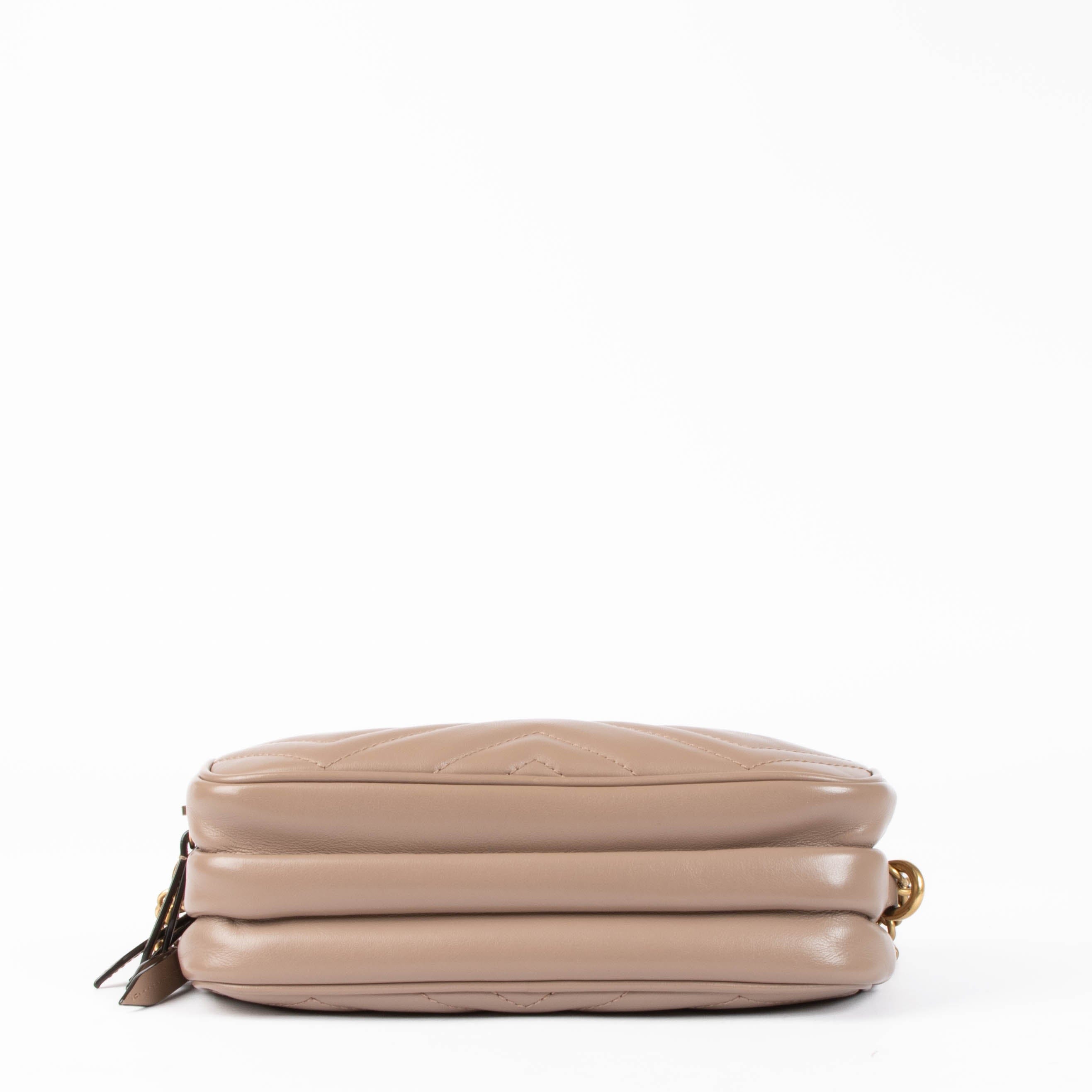 Gucci Beige GG Marmont Crossbody Bag