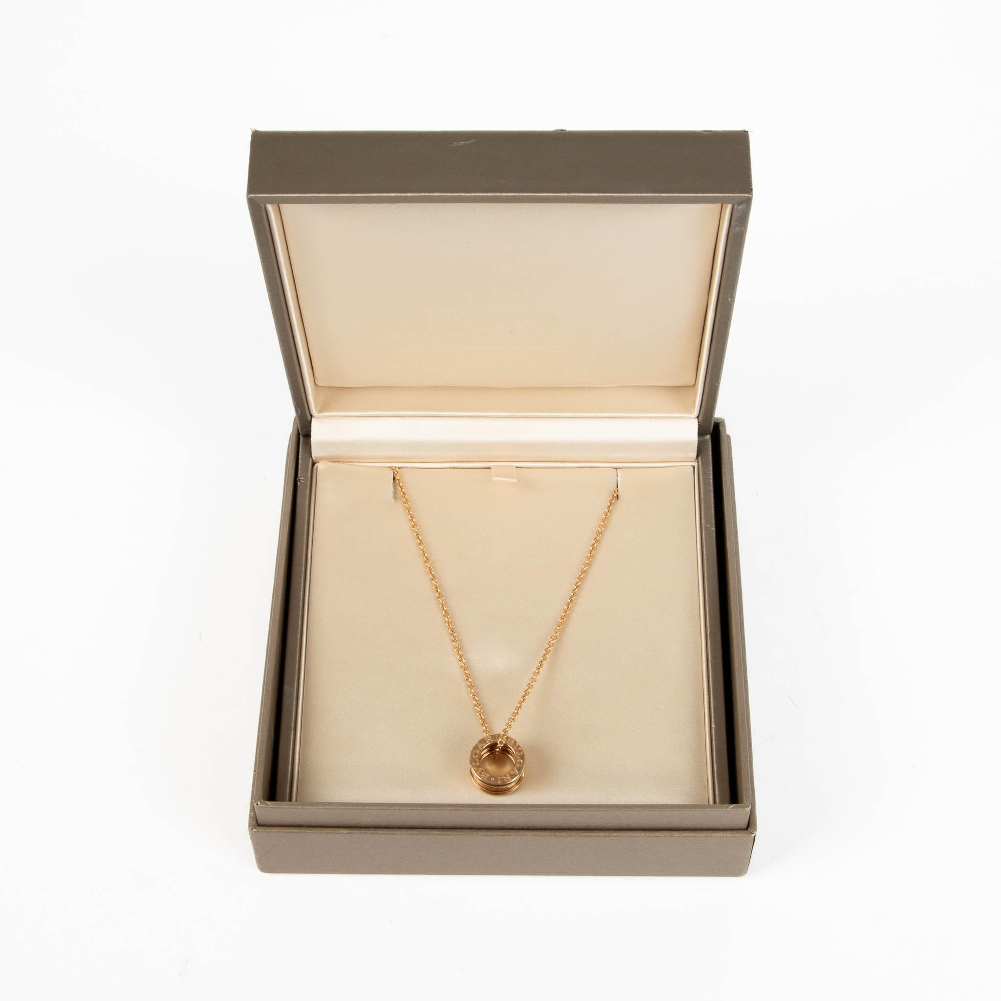 Bulgari Rose Gold B.Zero1 Pendant Necklace