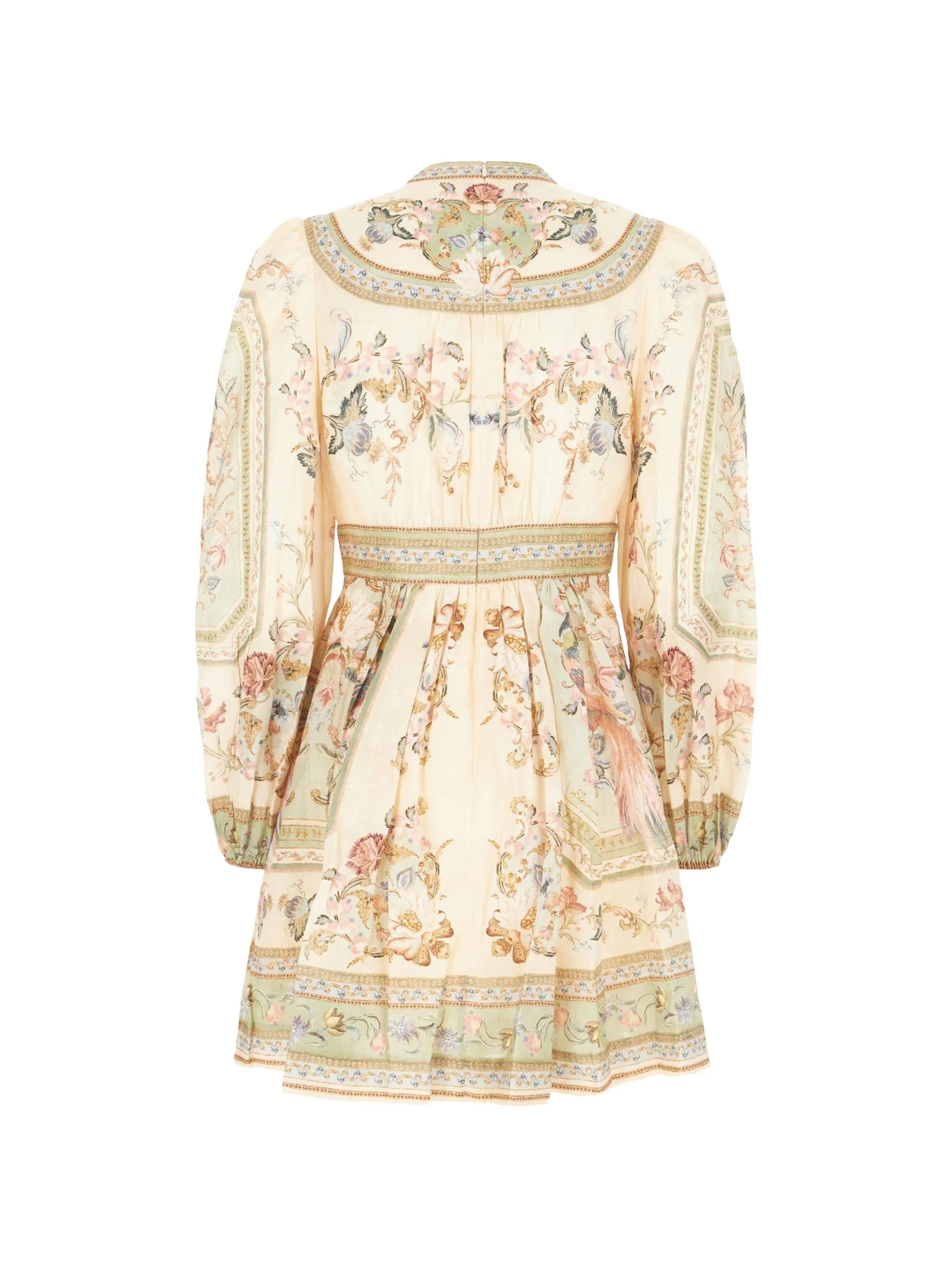 ZIMMERMANN Roselight Plunge linen mini dress
