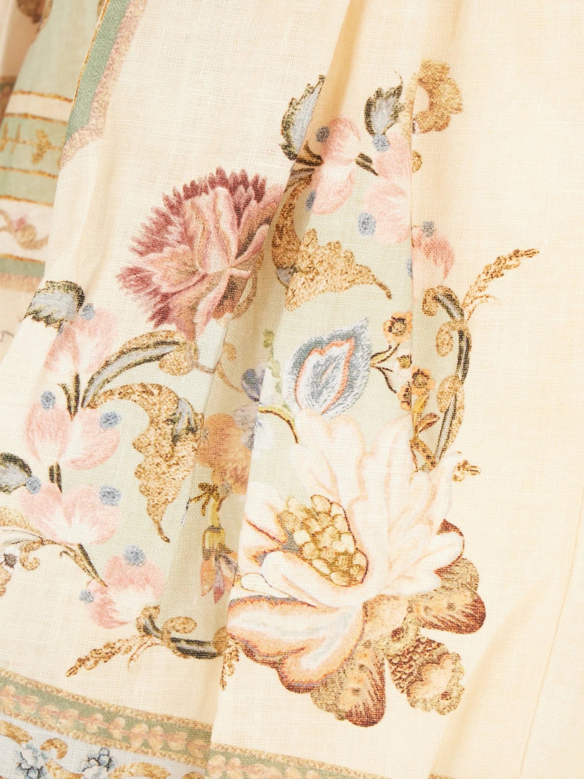 ZIMMERMANN Roselight Plunge linen mini dress
