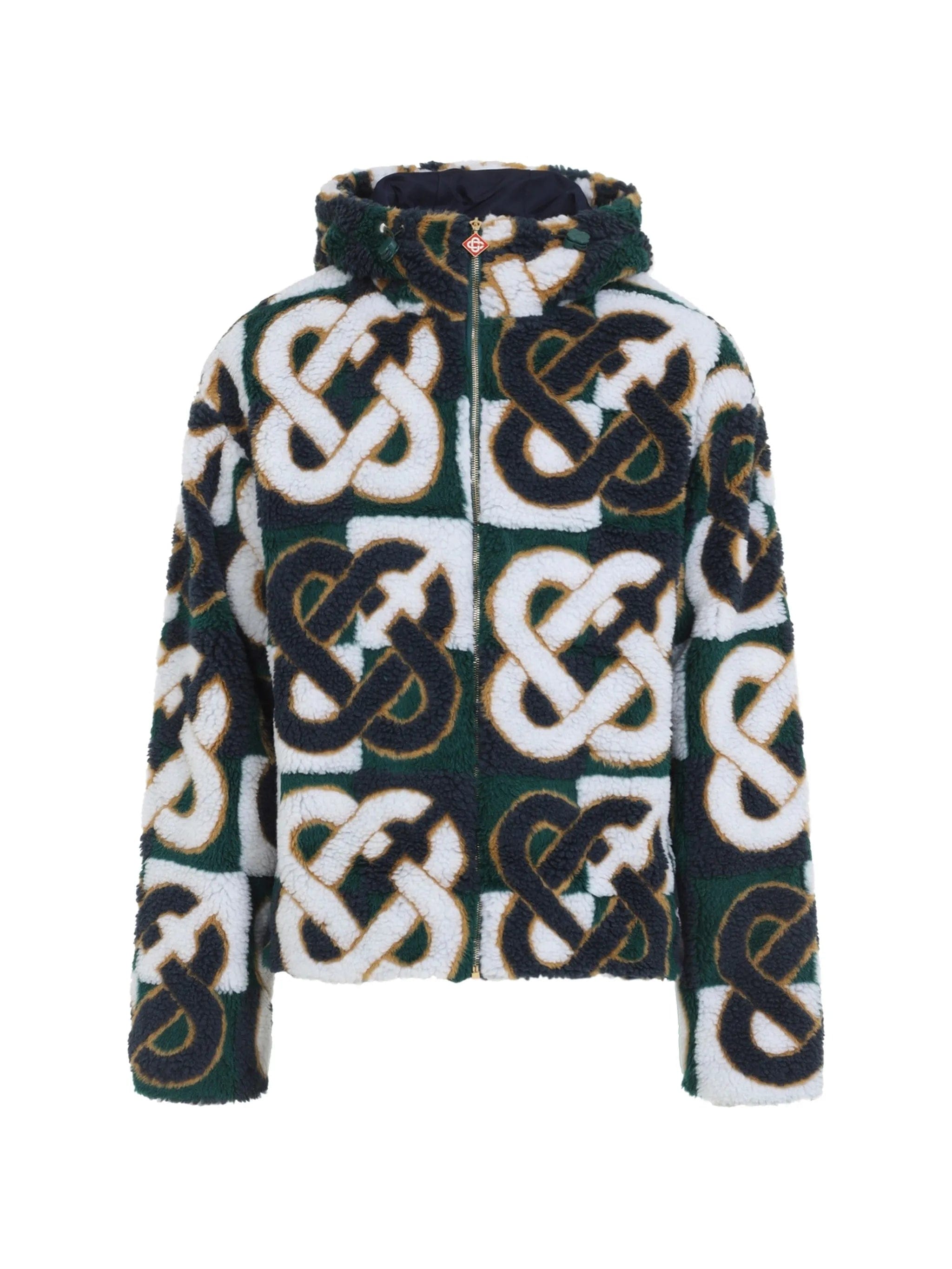 Casablanca monogram-pattern fleece jacket