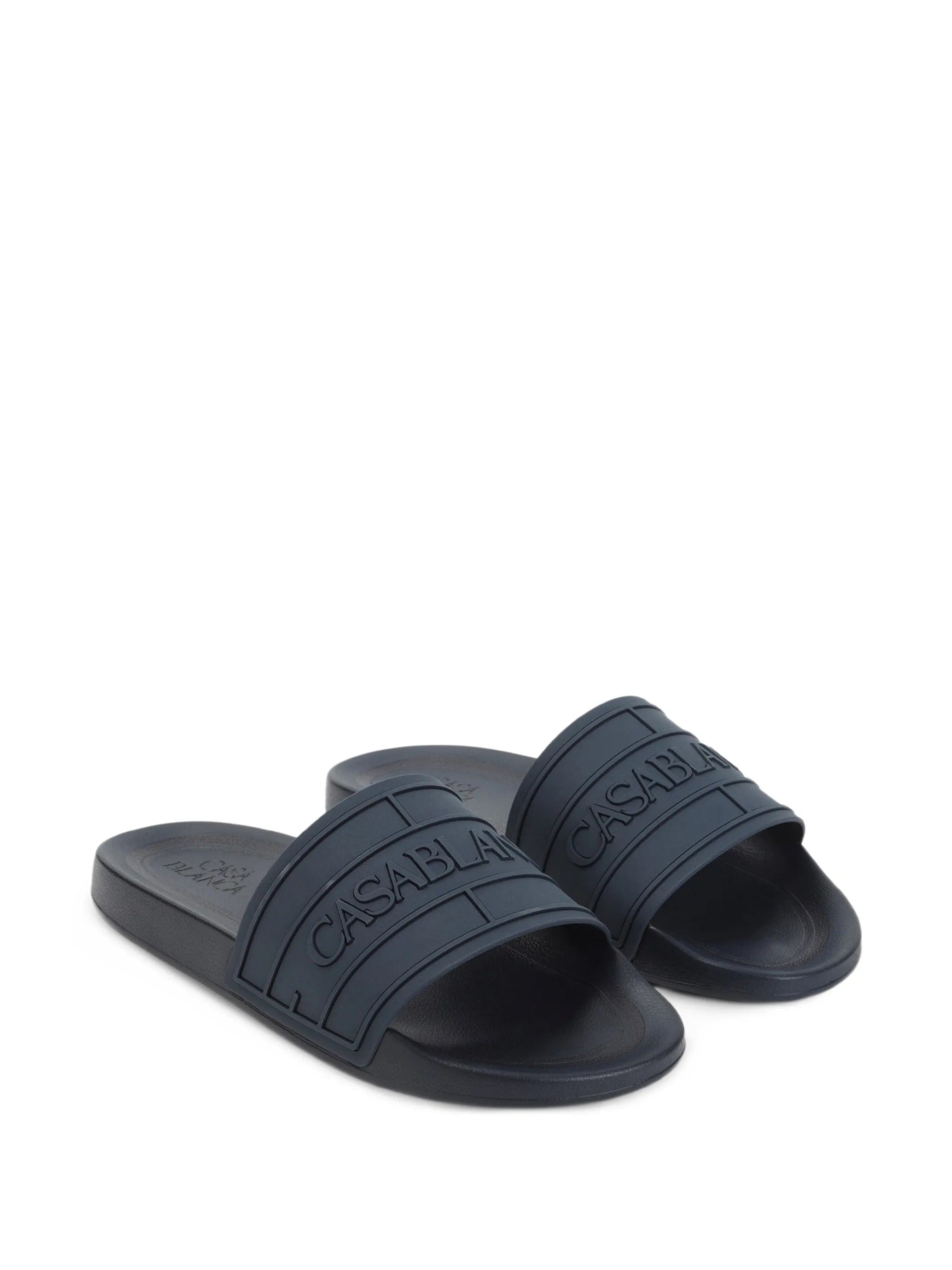 Casablanca logo-embossed slides