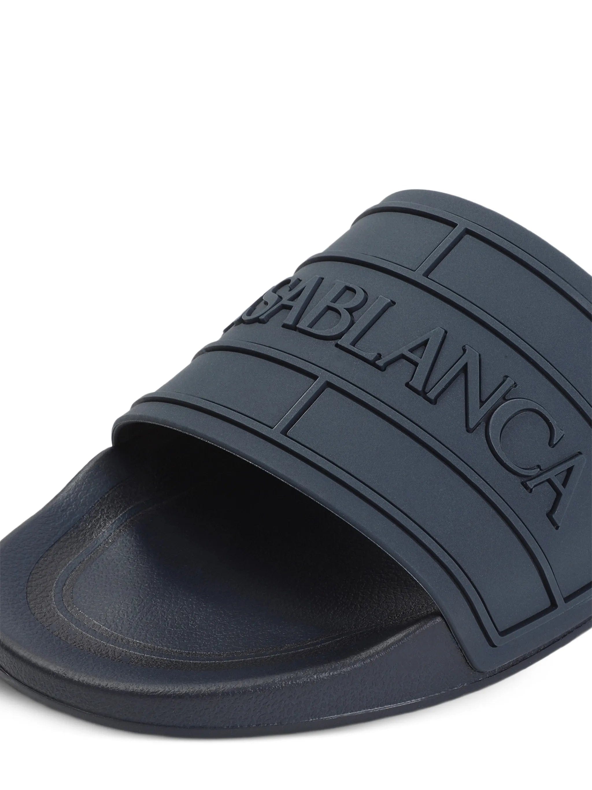 Casablanca logo-embossed slides