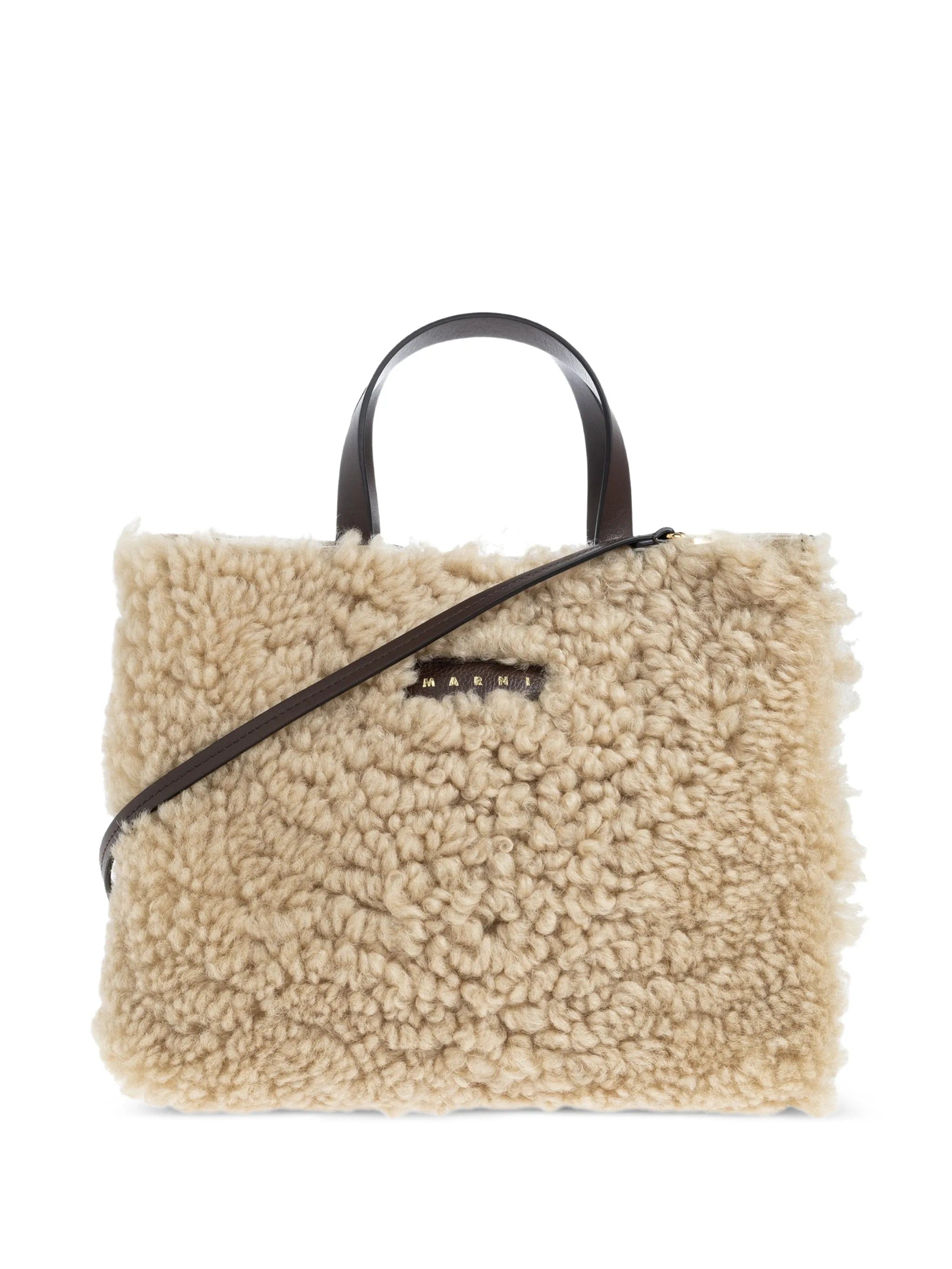 Marni Museo Soft shearling tote bag
