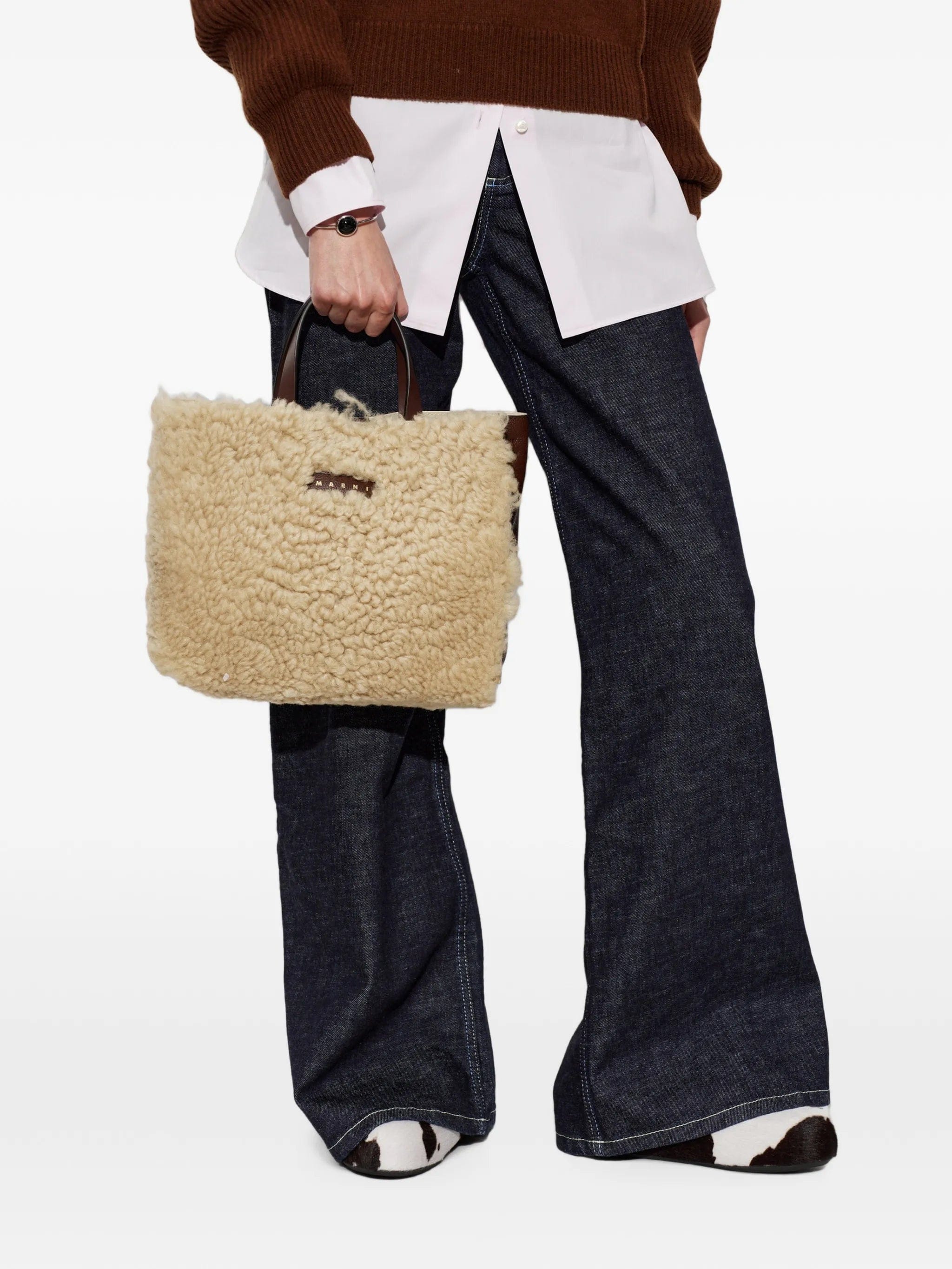 Marni Museo Soft shearling tote bag
