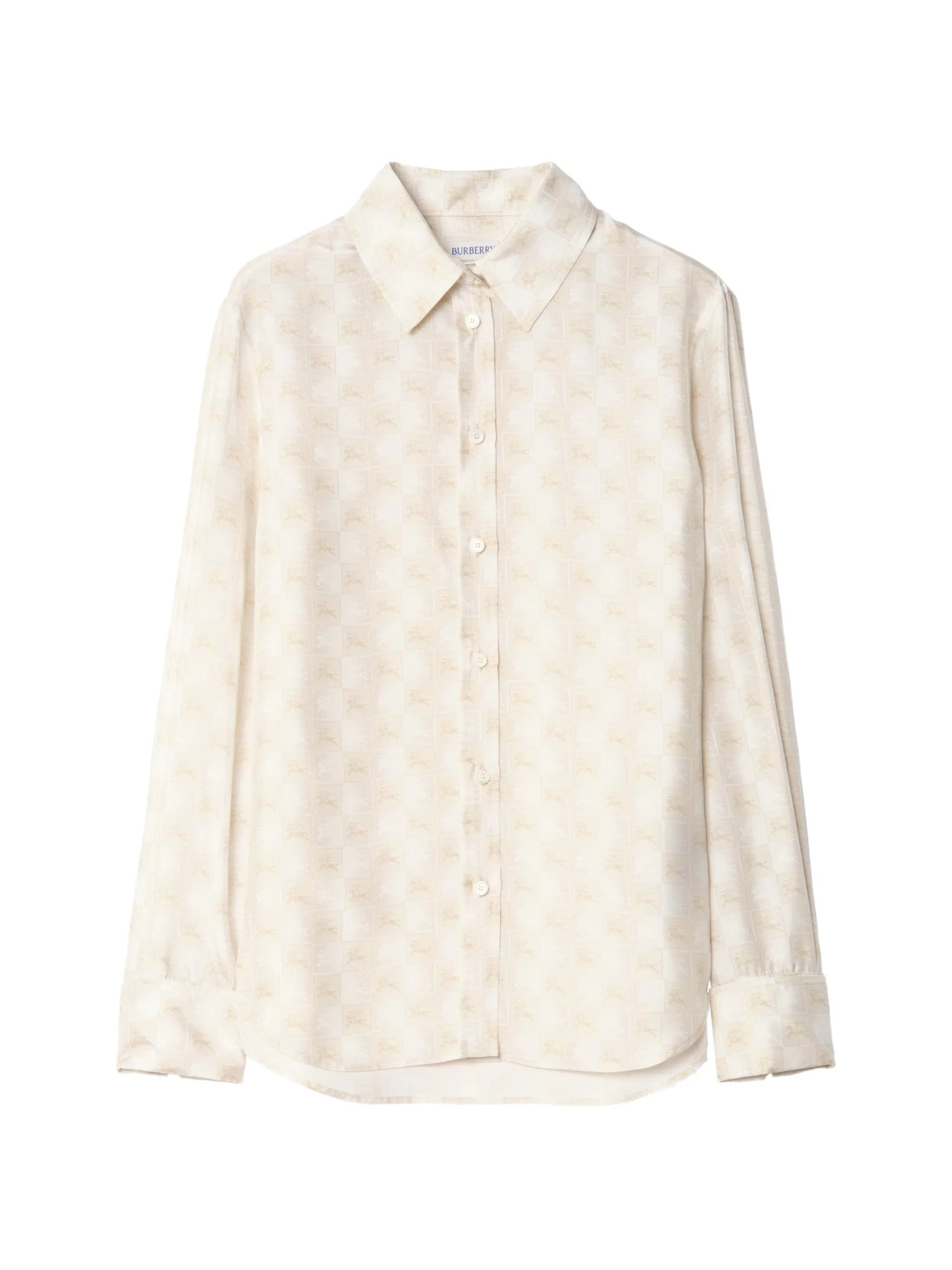 Burberry classic fit Knight Checkerboard silk shirt