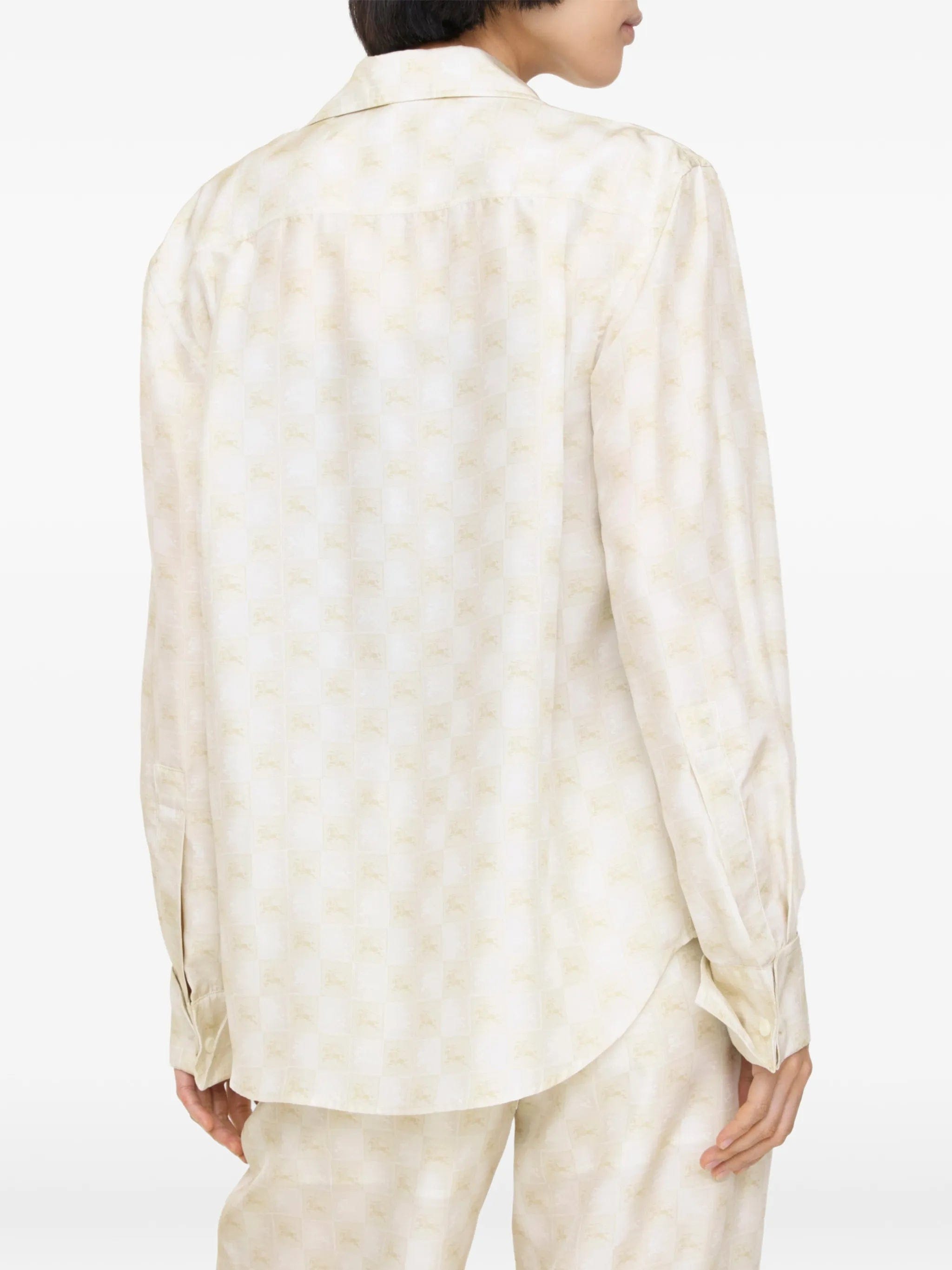 Burberry classic fit Knight Checkerboard silk shirt