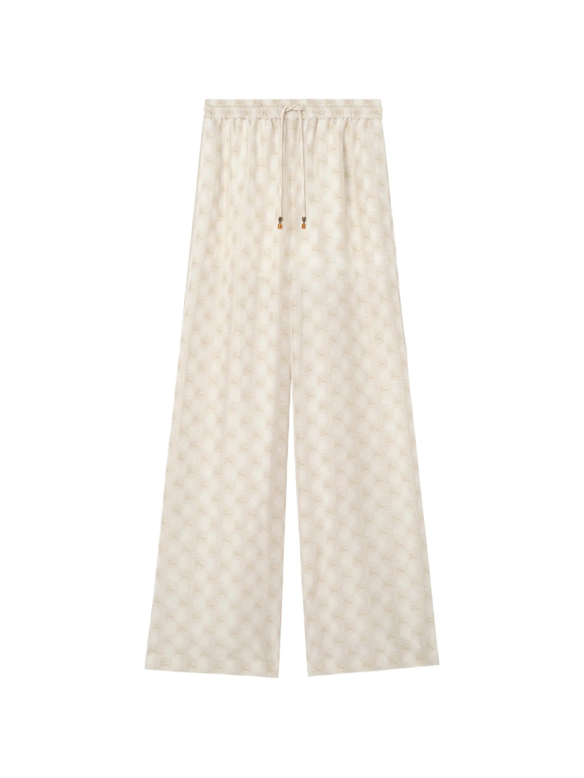 Burberry Knight Checkerboard silk pyjama trousers