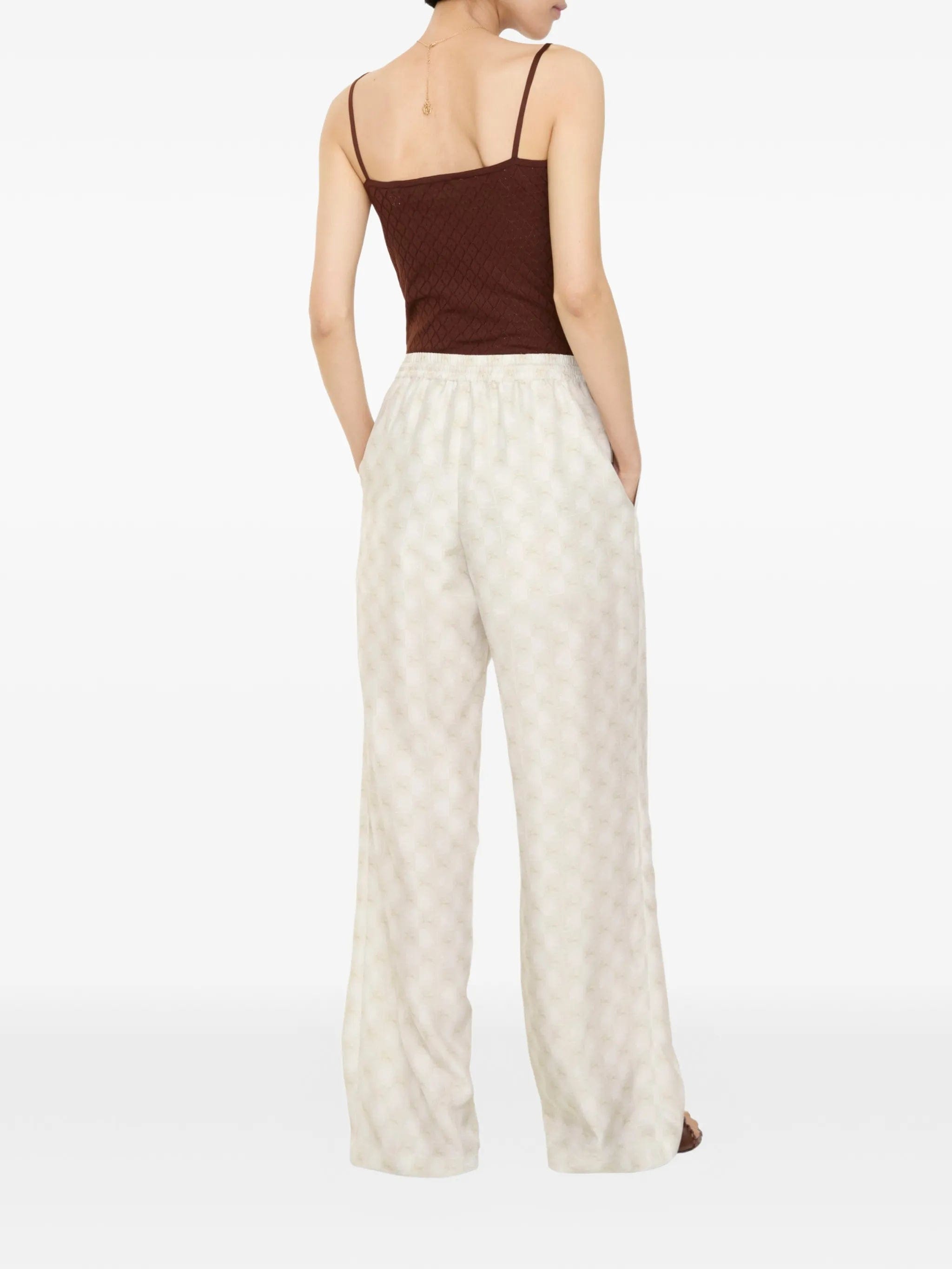Burberry Knight Checkerboard silk pyjama trousers