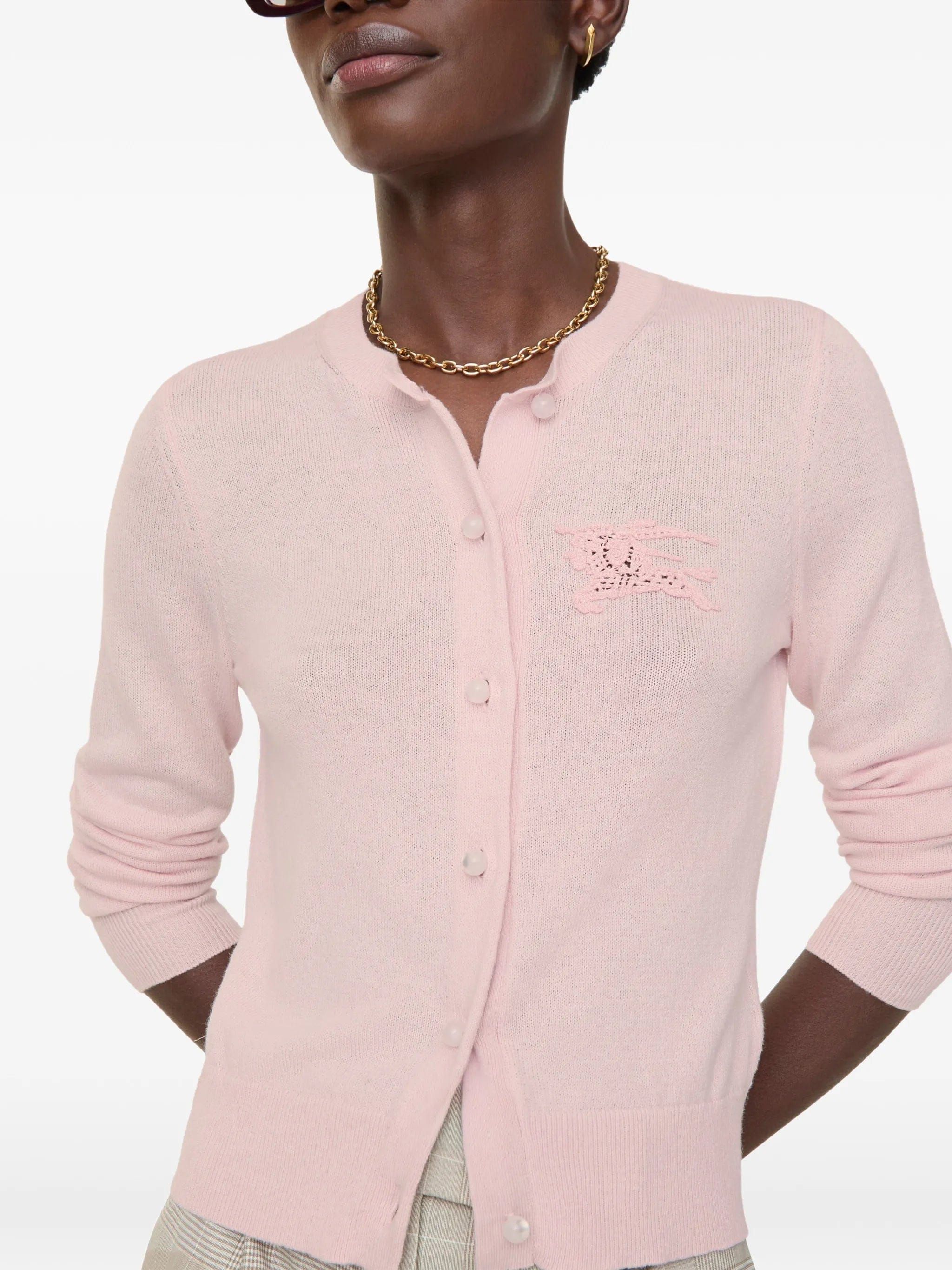 Burberry knight cotton wool cardigan