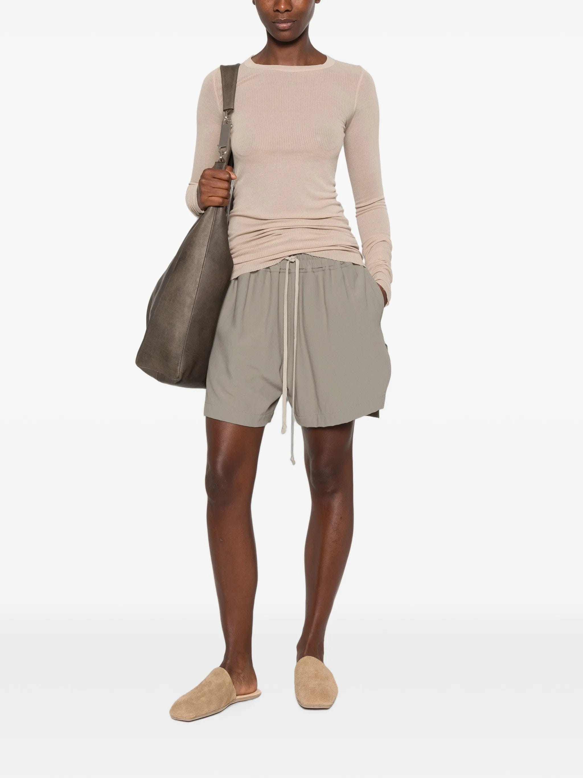 Rick Owens Boxers drawstring side-slit shorts