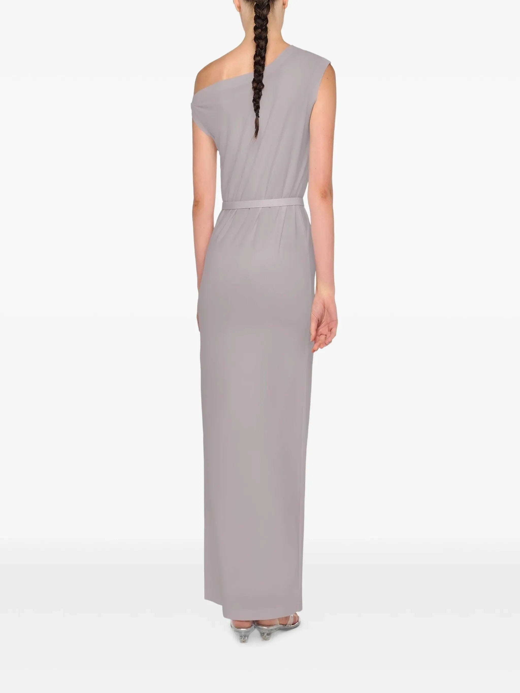 Norma Kamali drop shoulder long dress with side slit
