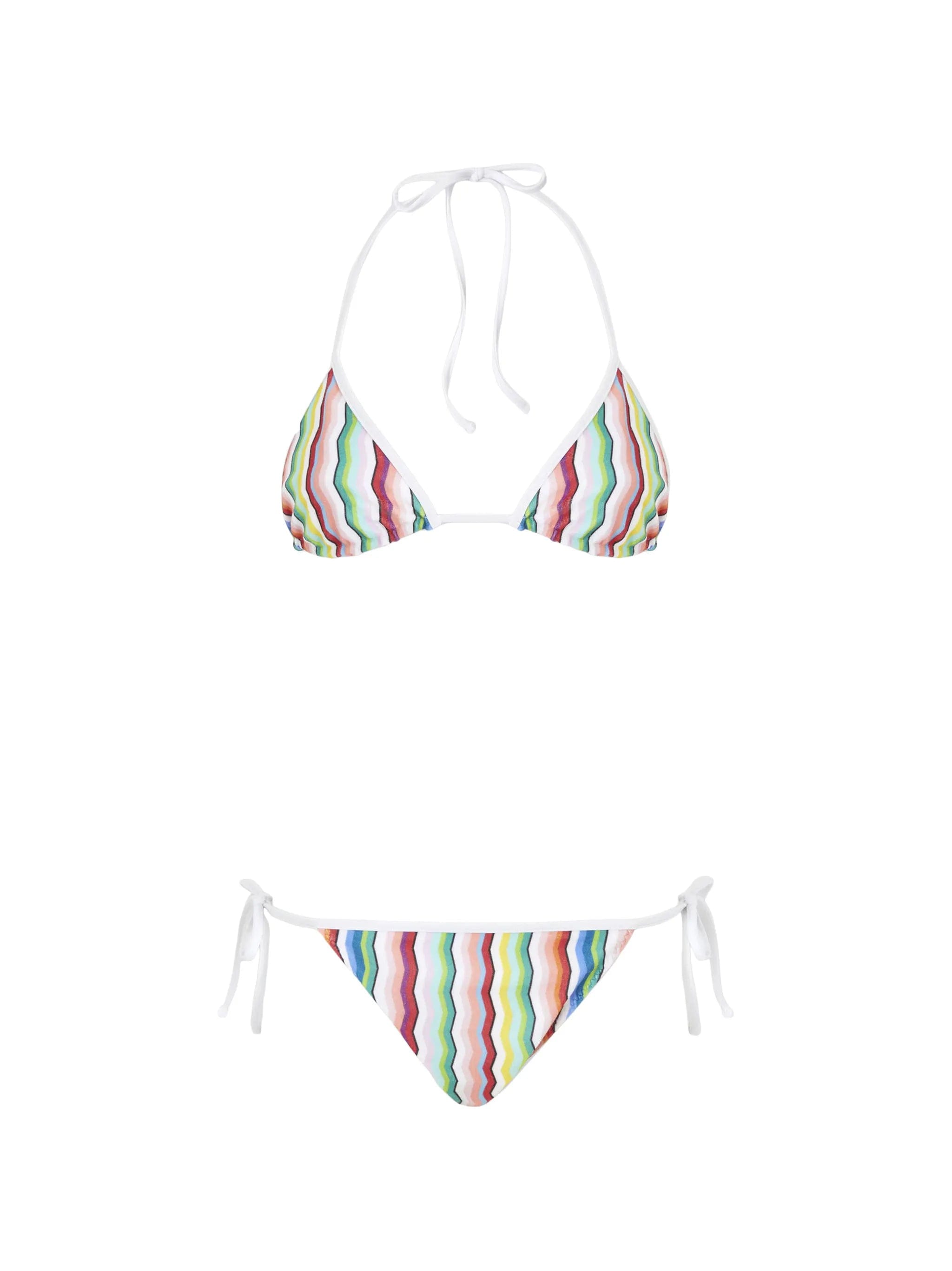 Missoni triangle bikini in terry cloth with zigzag print