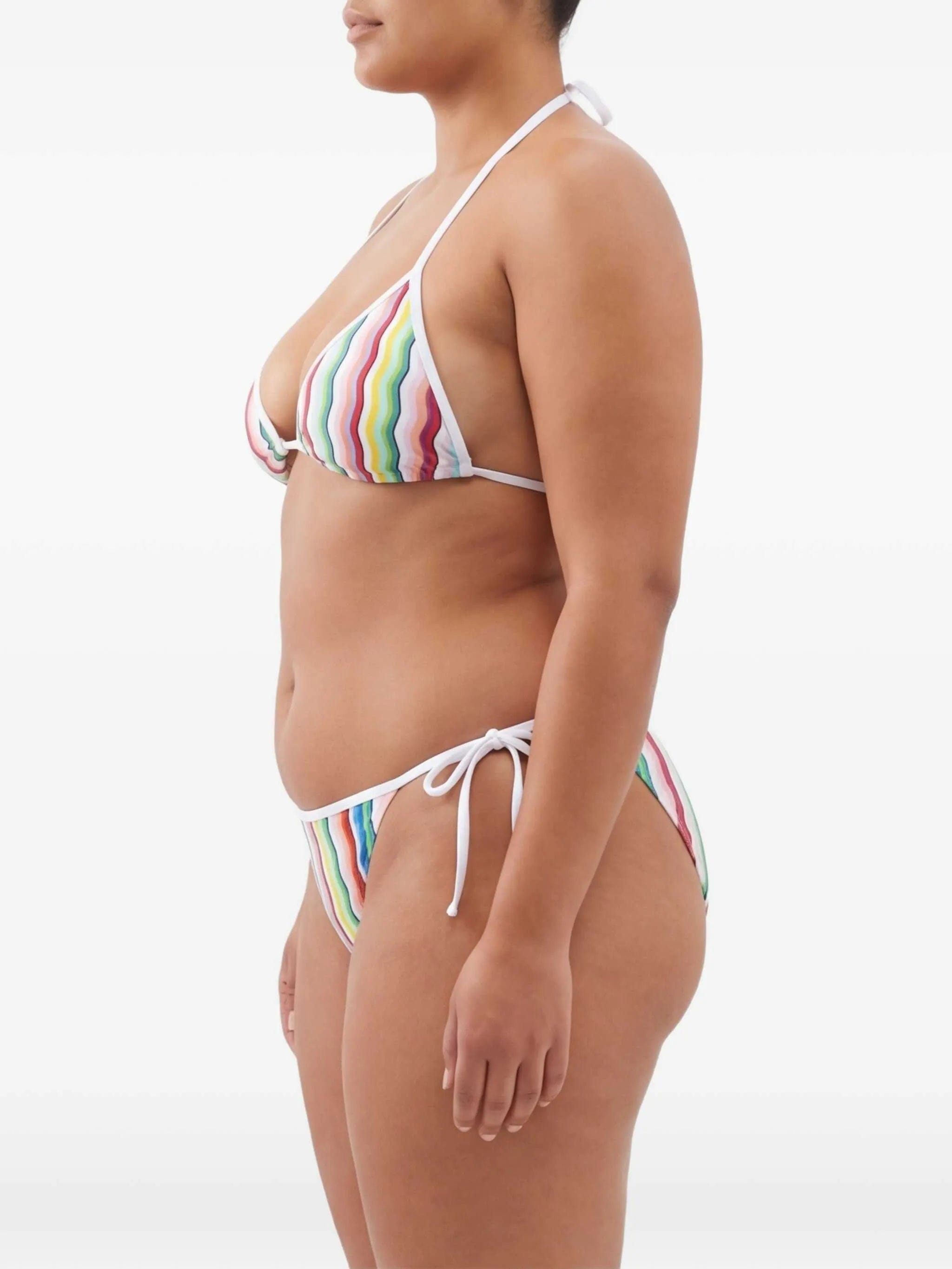 Missoni triangle bikini in terry cloth with zigzag print