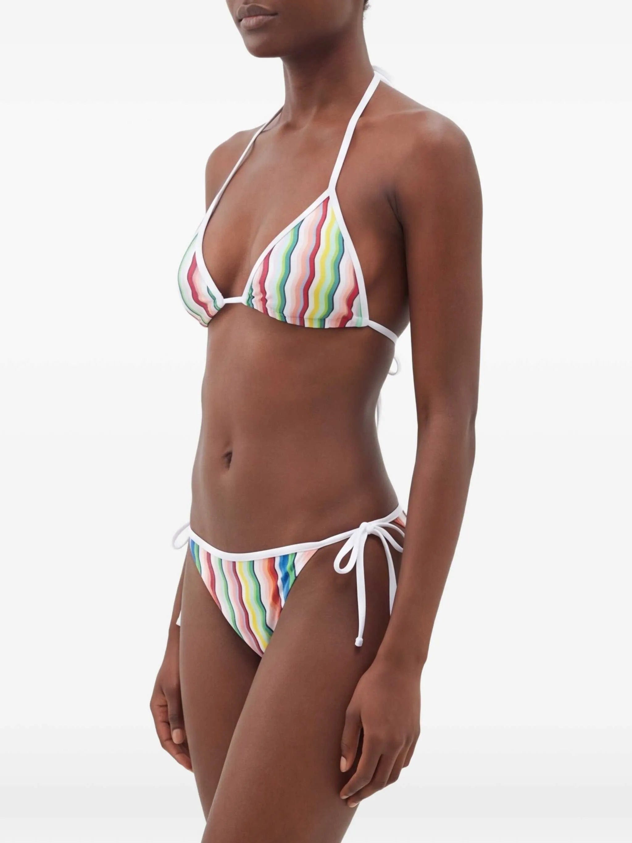 Missoni triangle bikini in terry cloth with zigzag print