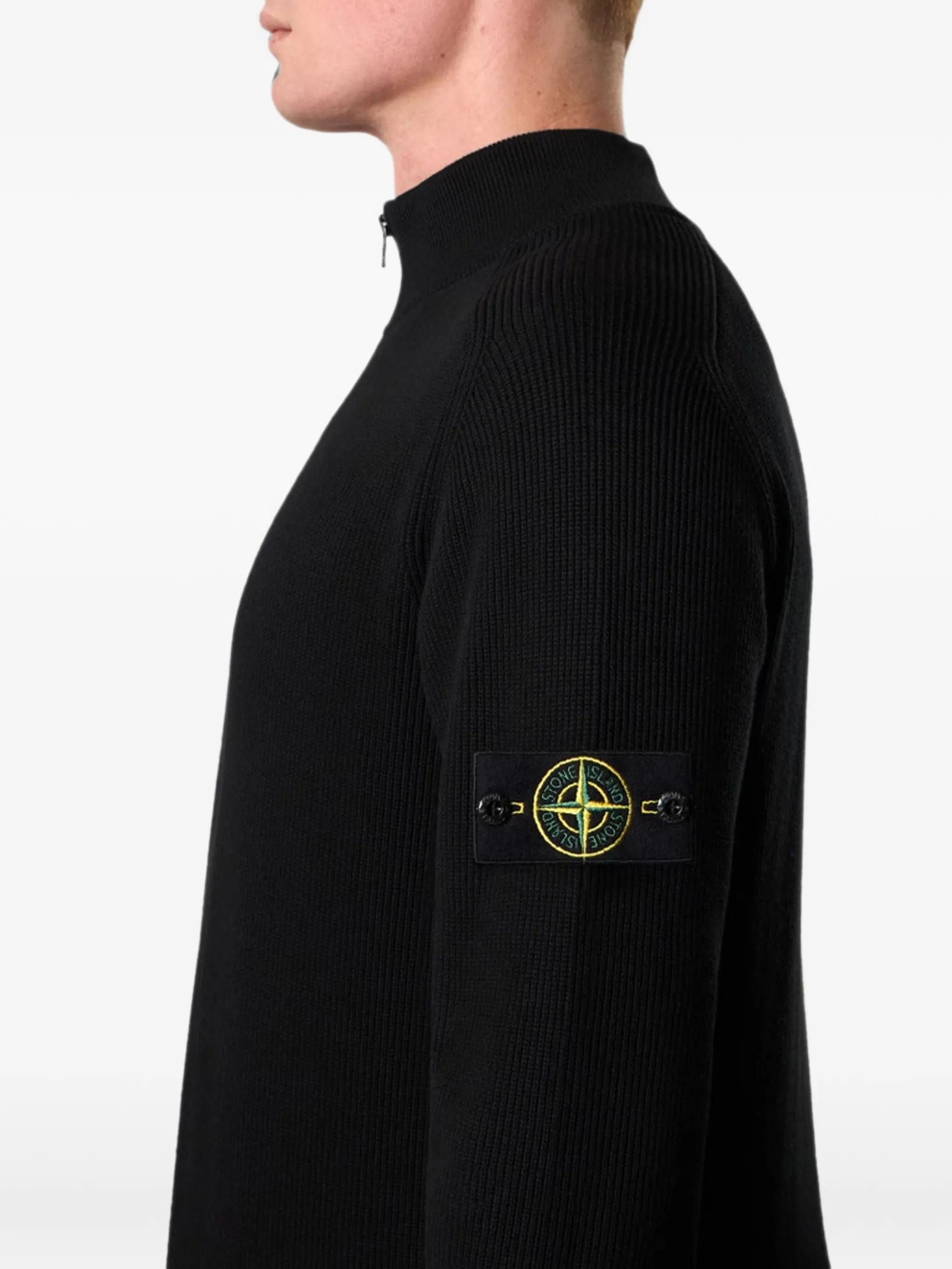 Stone Island 5100124 ribbed soft organic cotton sweater