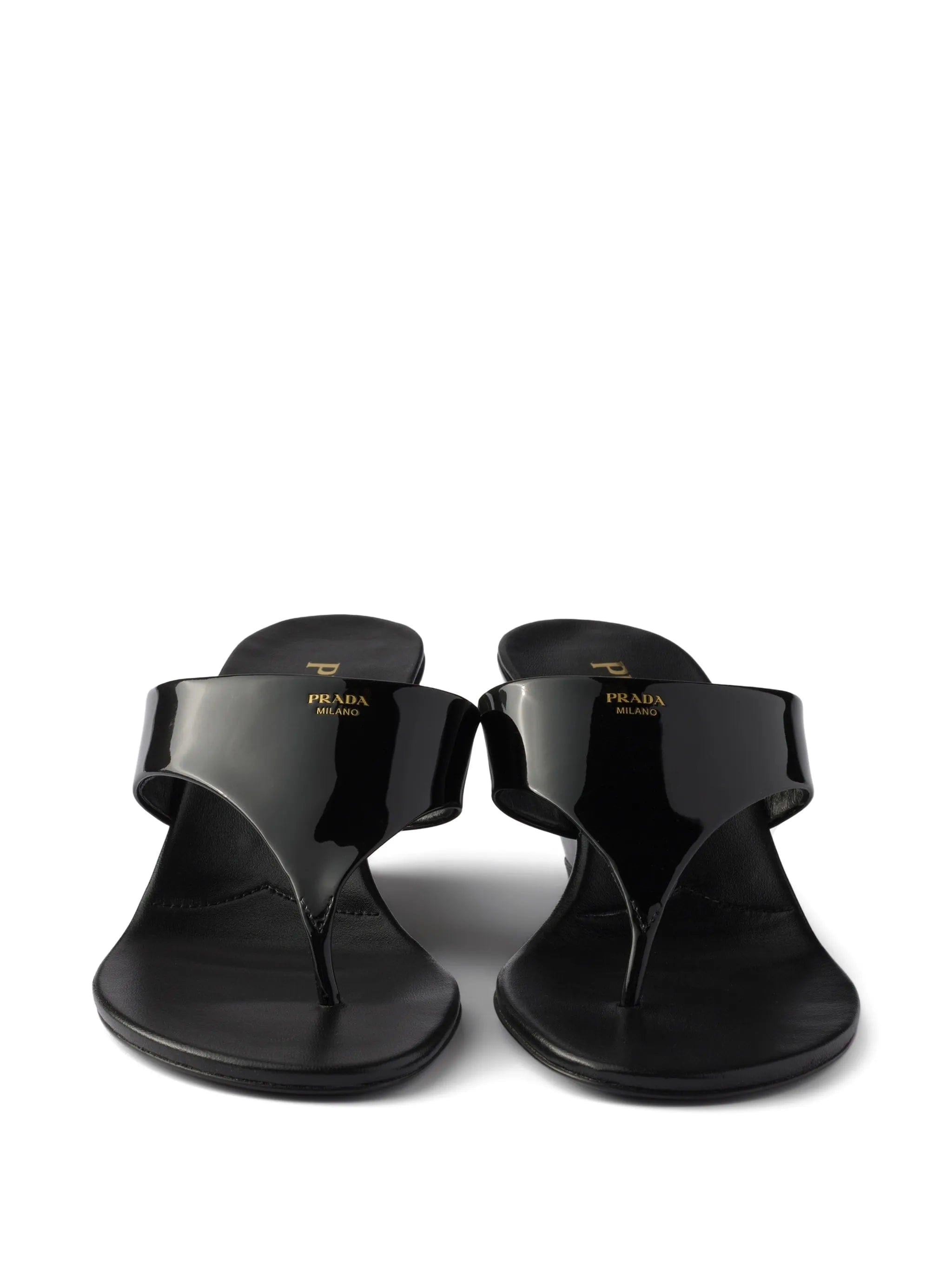 Prada logo-print wedge sandals
