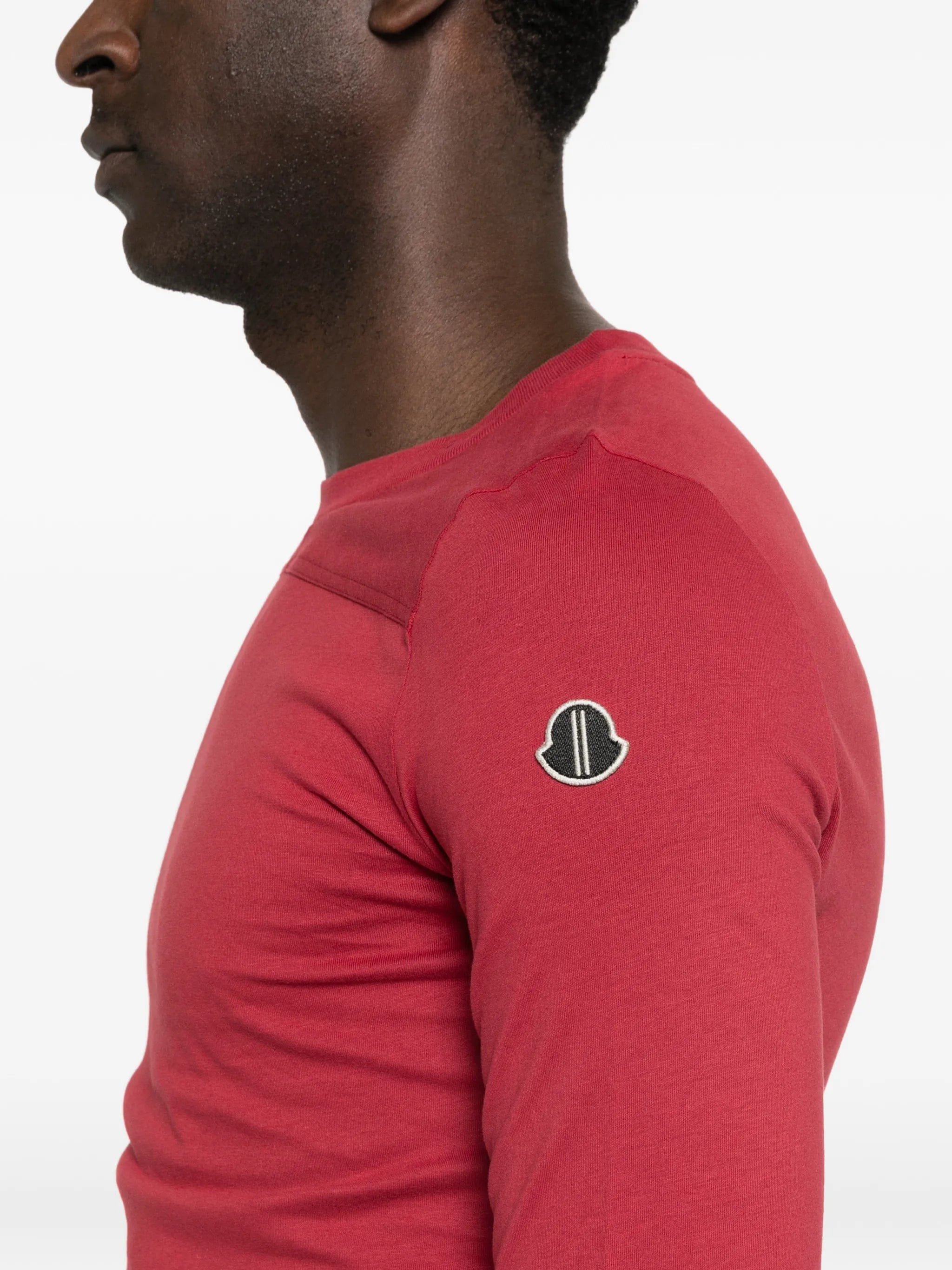 Moncler girder panel embroidered logo patch T-shirt