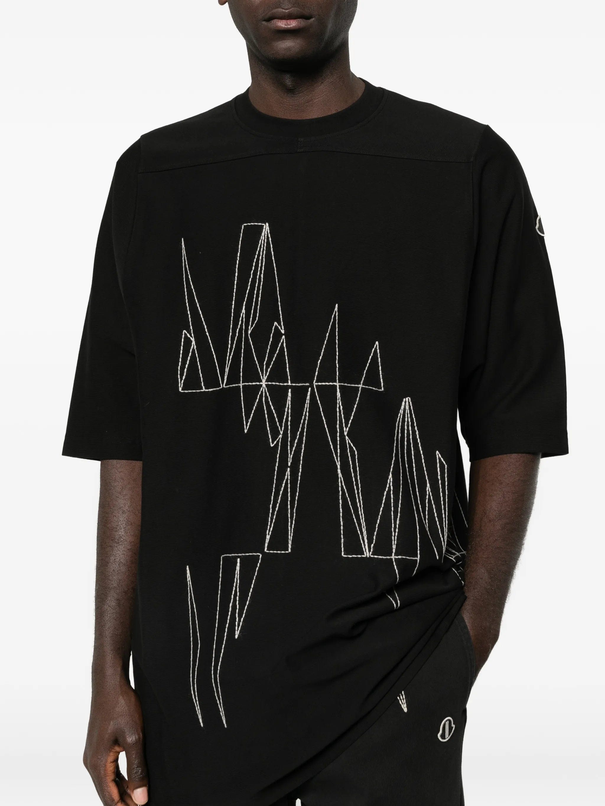 Moncler x Rick Owens embroidered crewneck T-shirt
