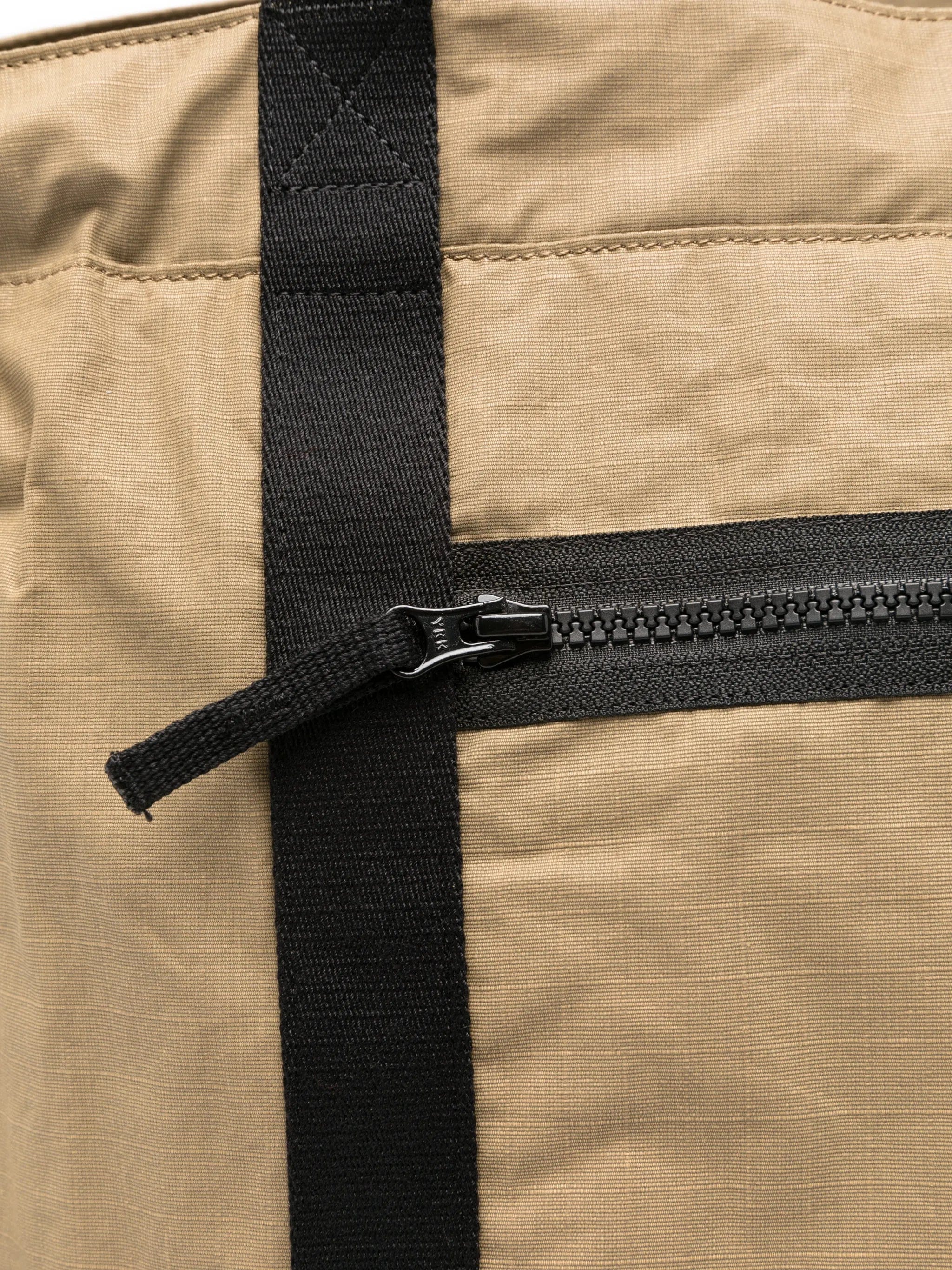 Stone Island 9200034 double coated cotton ripstop tote bag with zip pocket