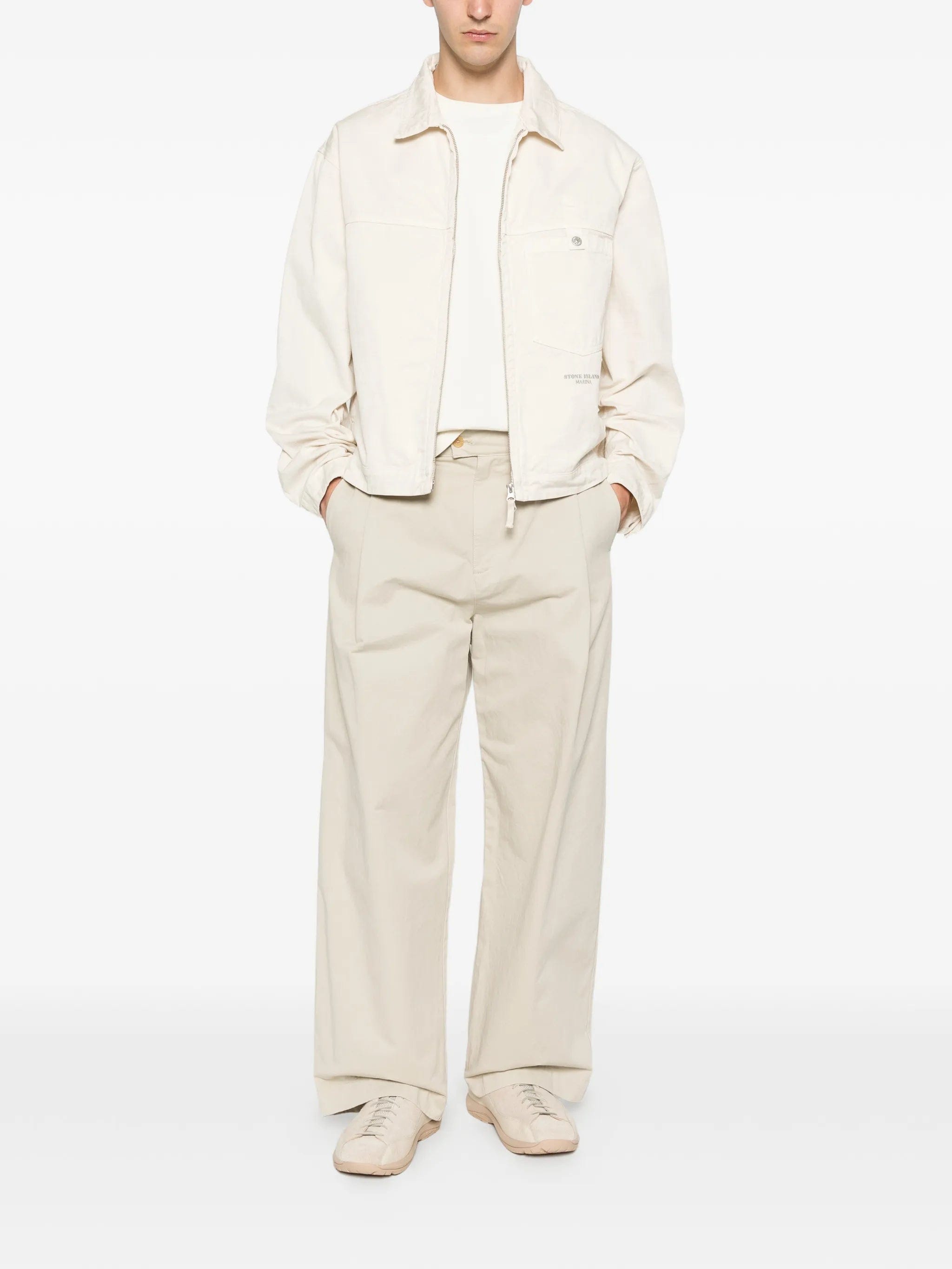 Stone Island 4100074 slub cotton Batavia-TC_S.I. Marina coach jacket