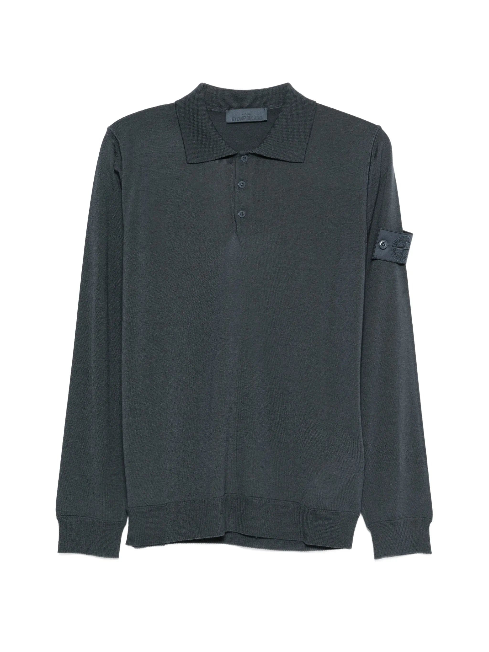 Stone Island 5100076 light pure RWS wool S.I. Ghost polo shirt