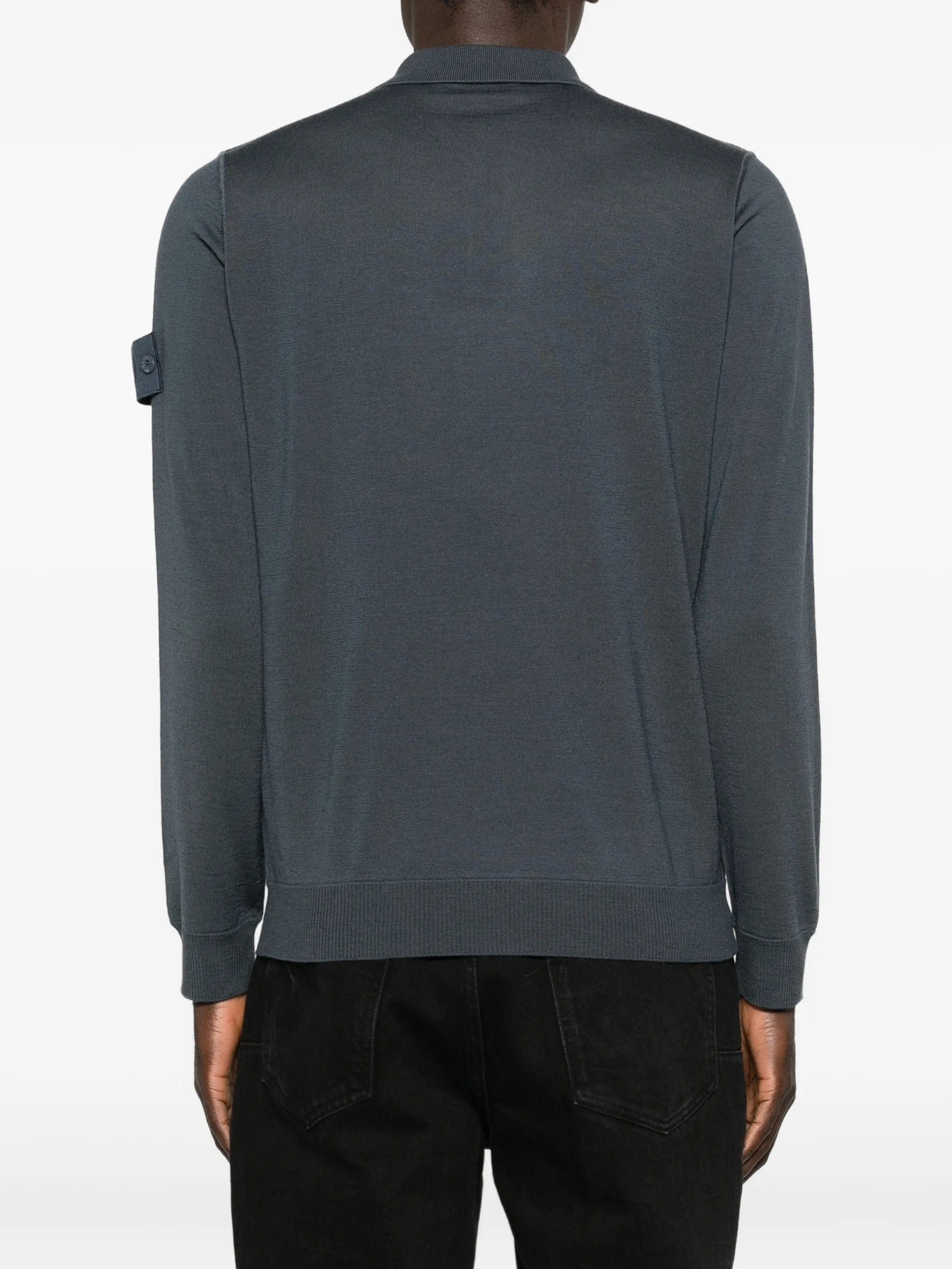 Stone Island 5100076 light pure RWS wool S.I. Ghost polo shirt