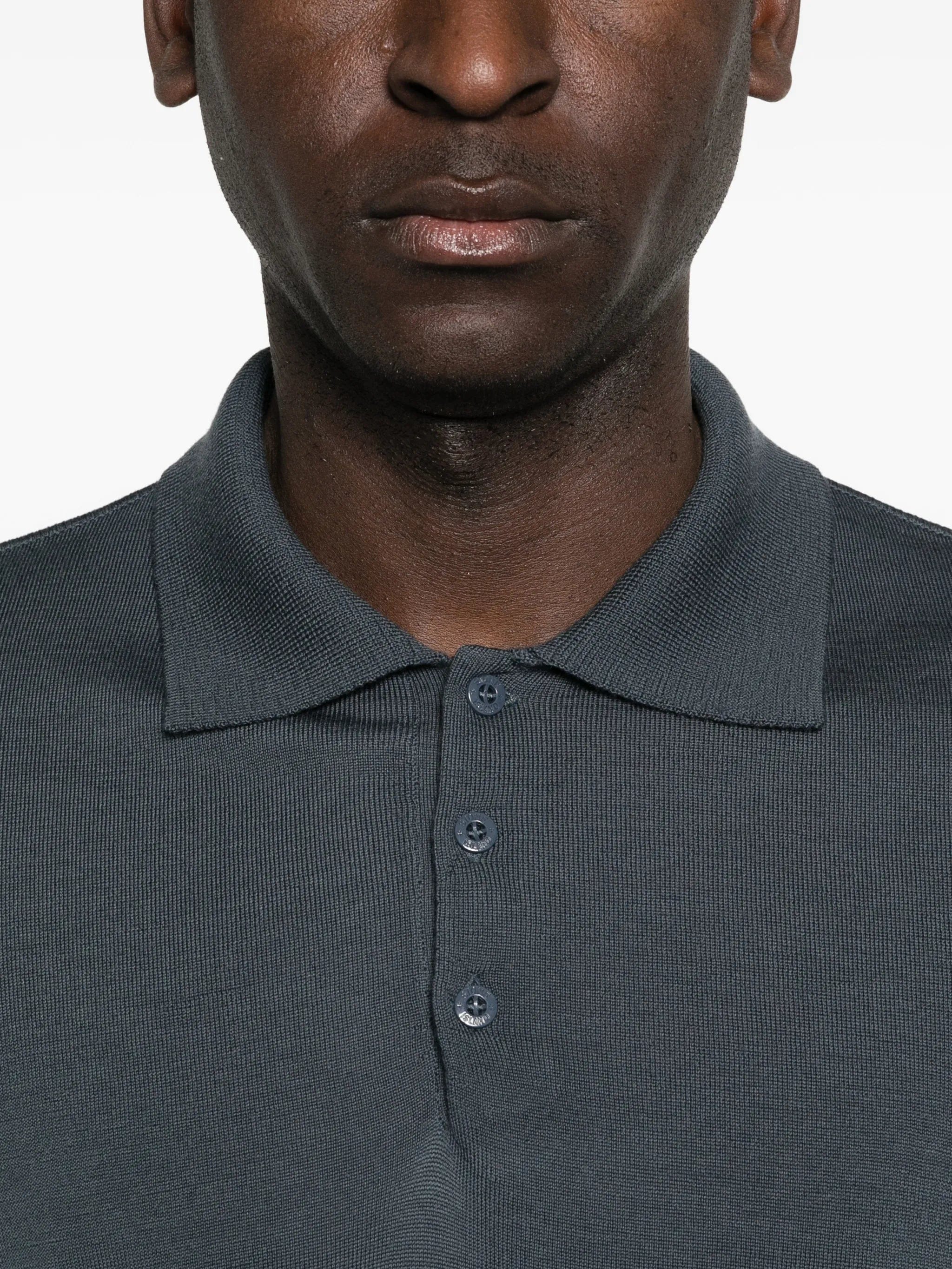 Stone Island 5100076 light pure RWS wool S.I. Ghost polo shirt