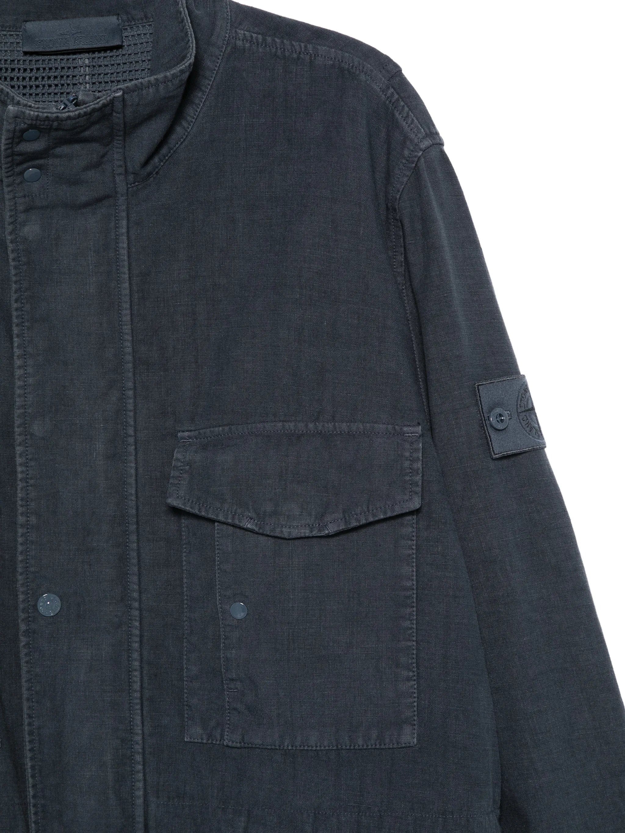 Stone Island 4100080 bonded linen TC S.I. Ghost jacket