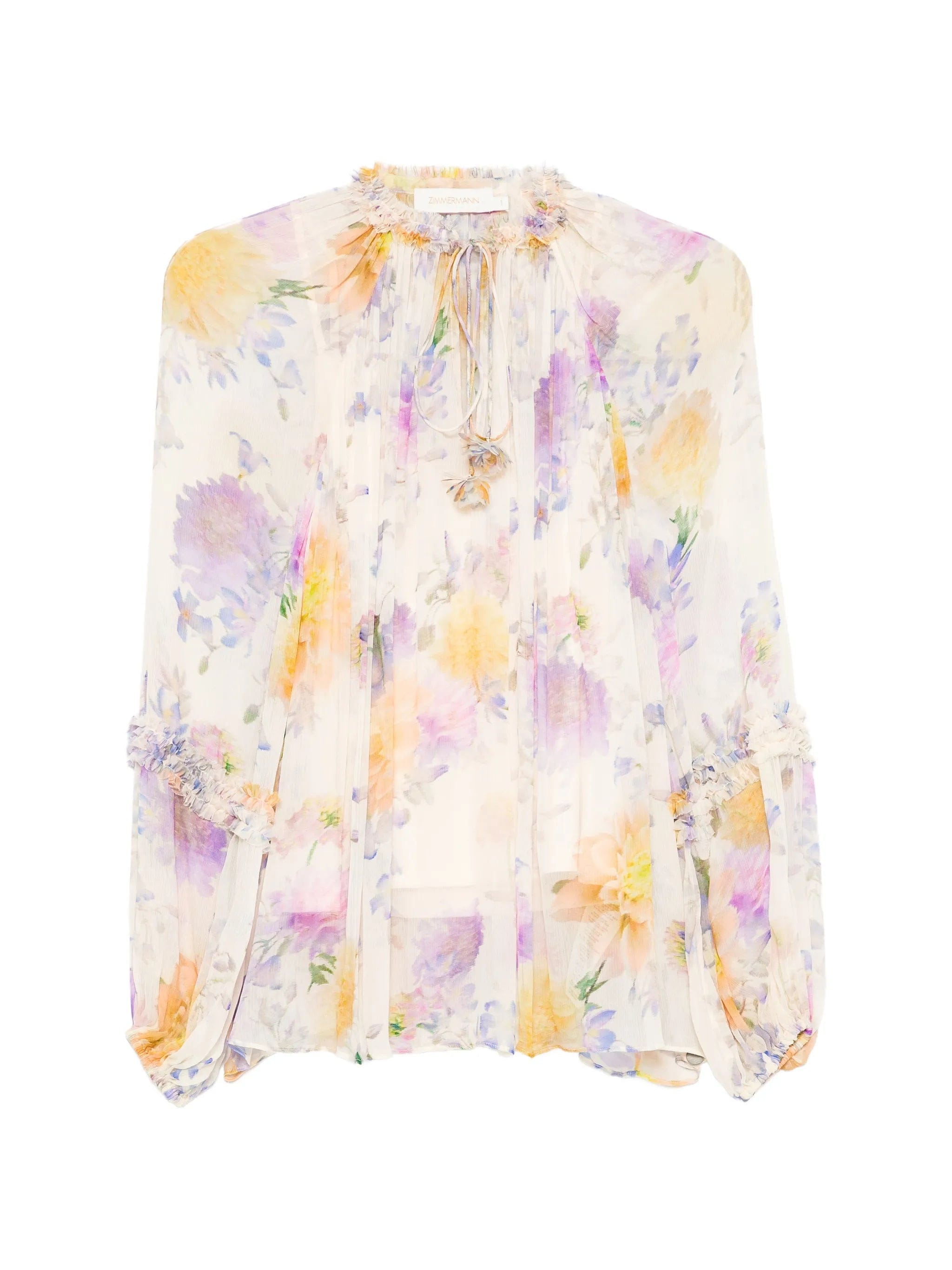 ZIMMERMANN Luna ruffle floral-print blouse