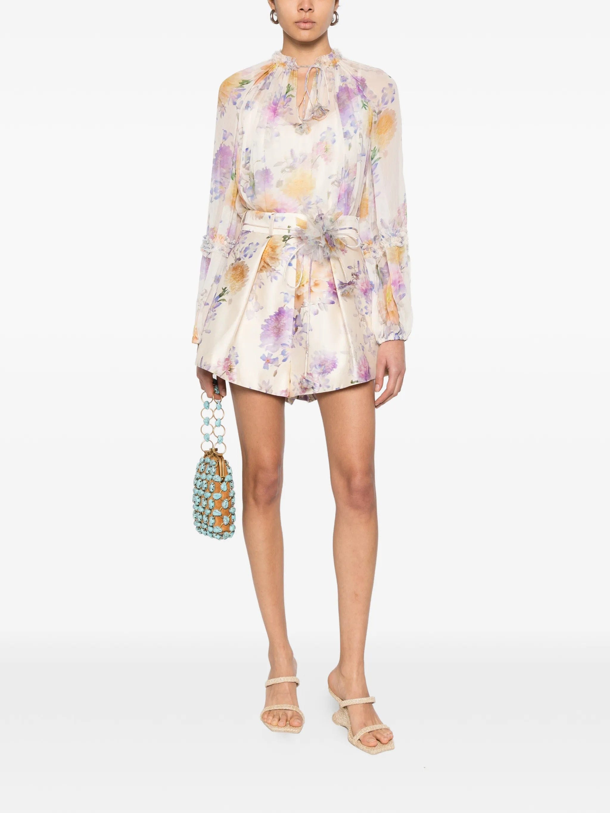 ZIMMERMANN Luna ruffle floral-print blouse