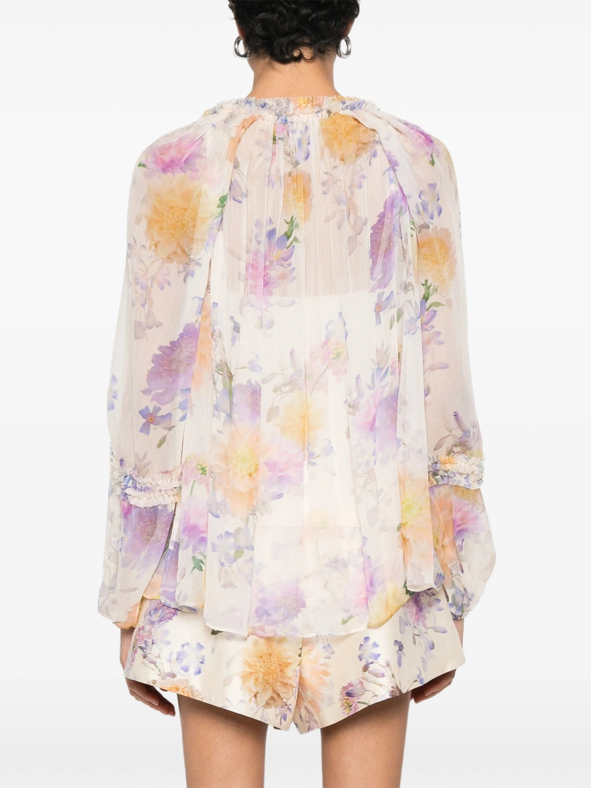 ZIMMERMANN Luna ruffle floral-print blouse