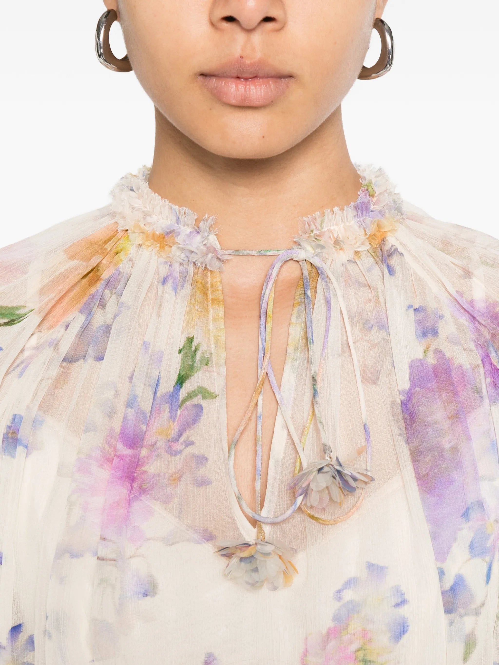ZIMMERMANN Luna ruffle floral-print blouse