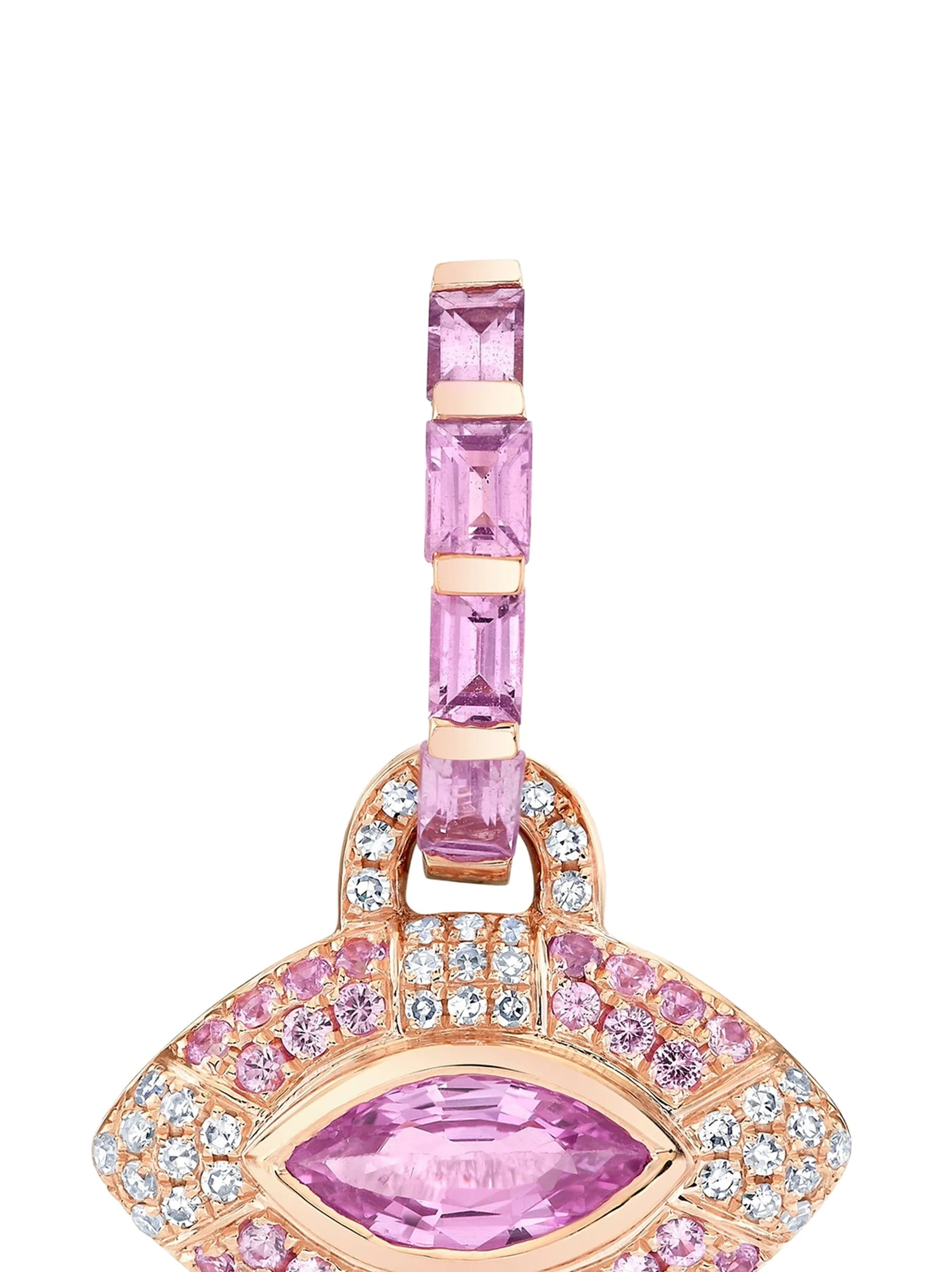 SHAY sapphire and diamond hoop earrings