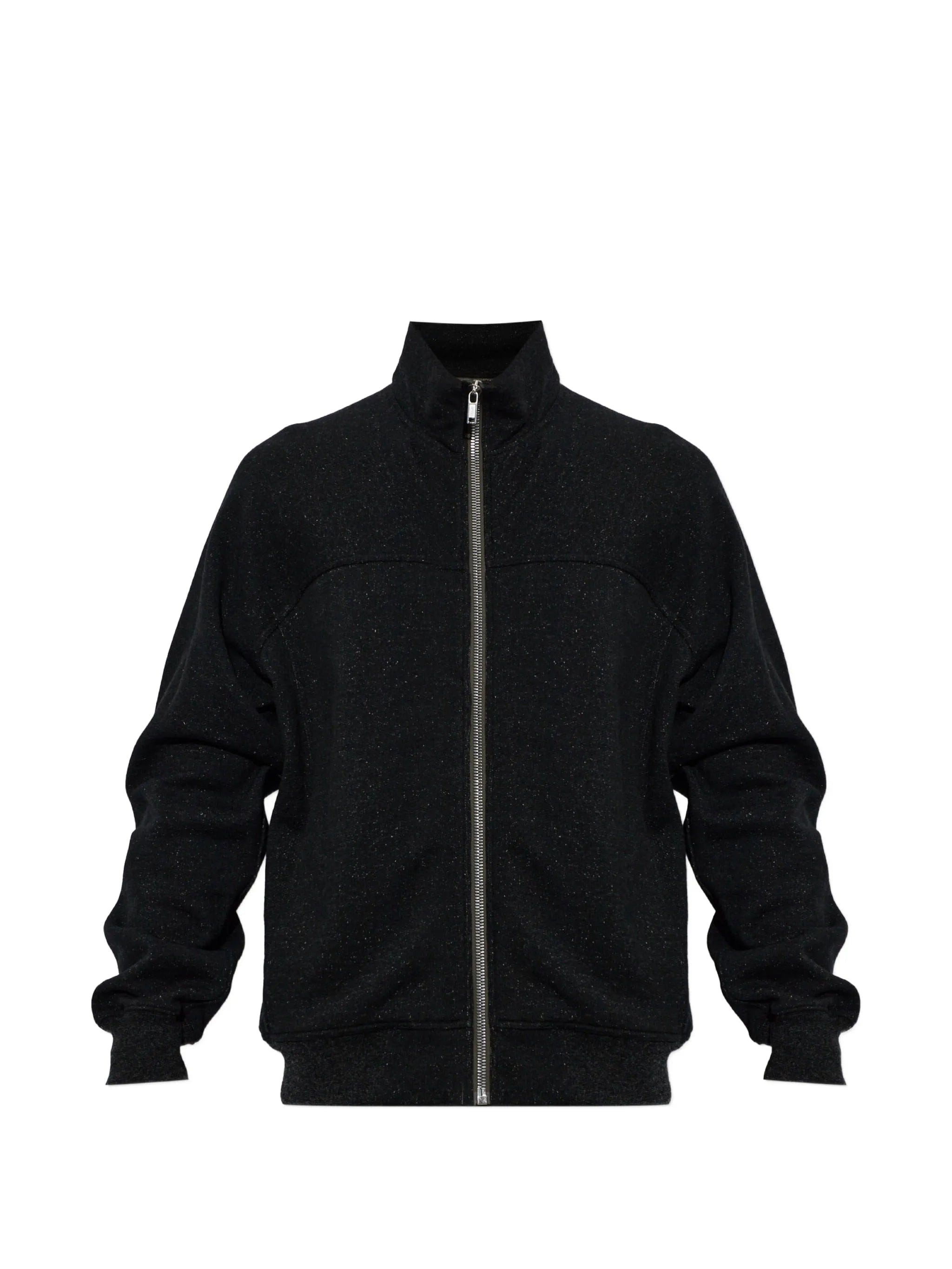 Rick Owens stand-up collar zip-up sweater