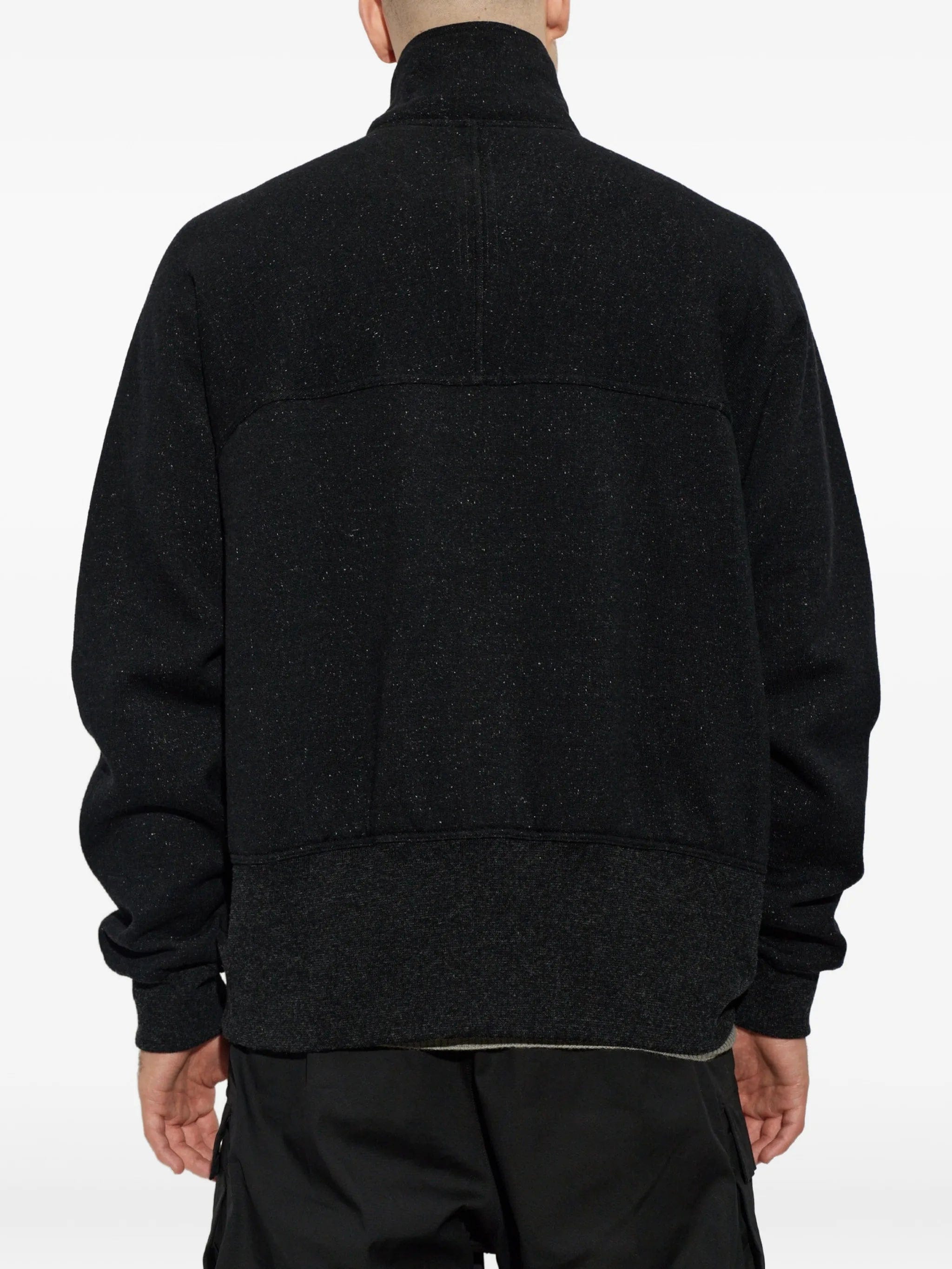 Rick Owens stand-up collar zip-up sweater