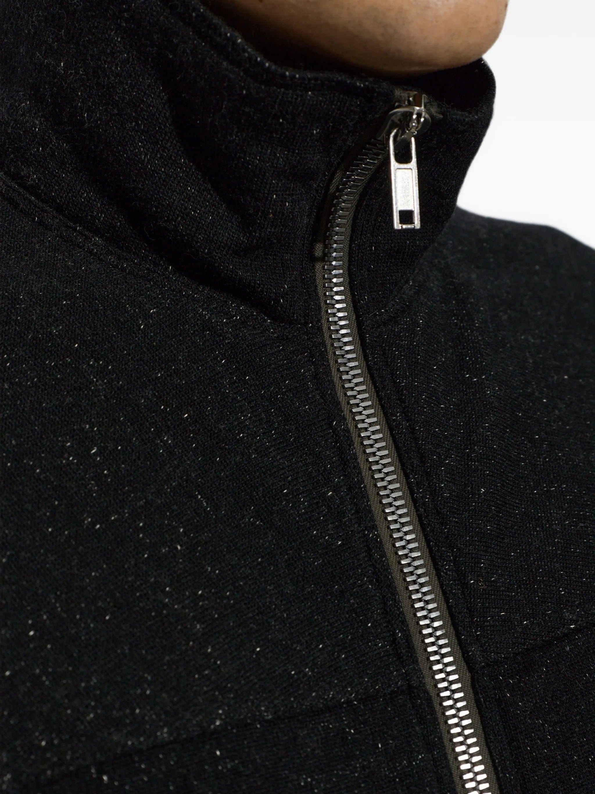 Rick Owens stand-up collar zip-up sweater