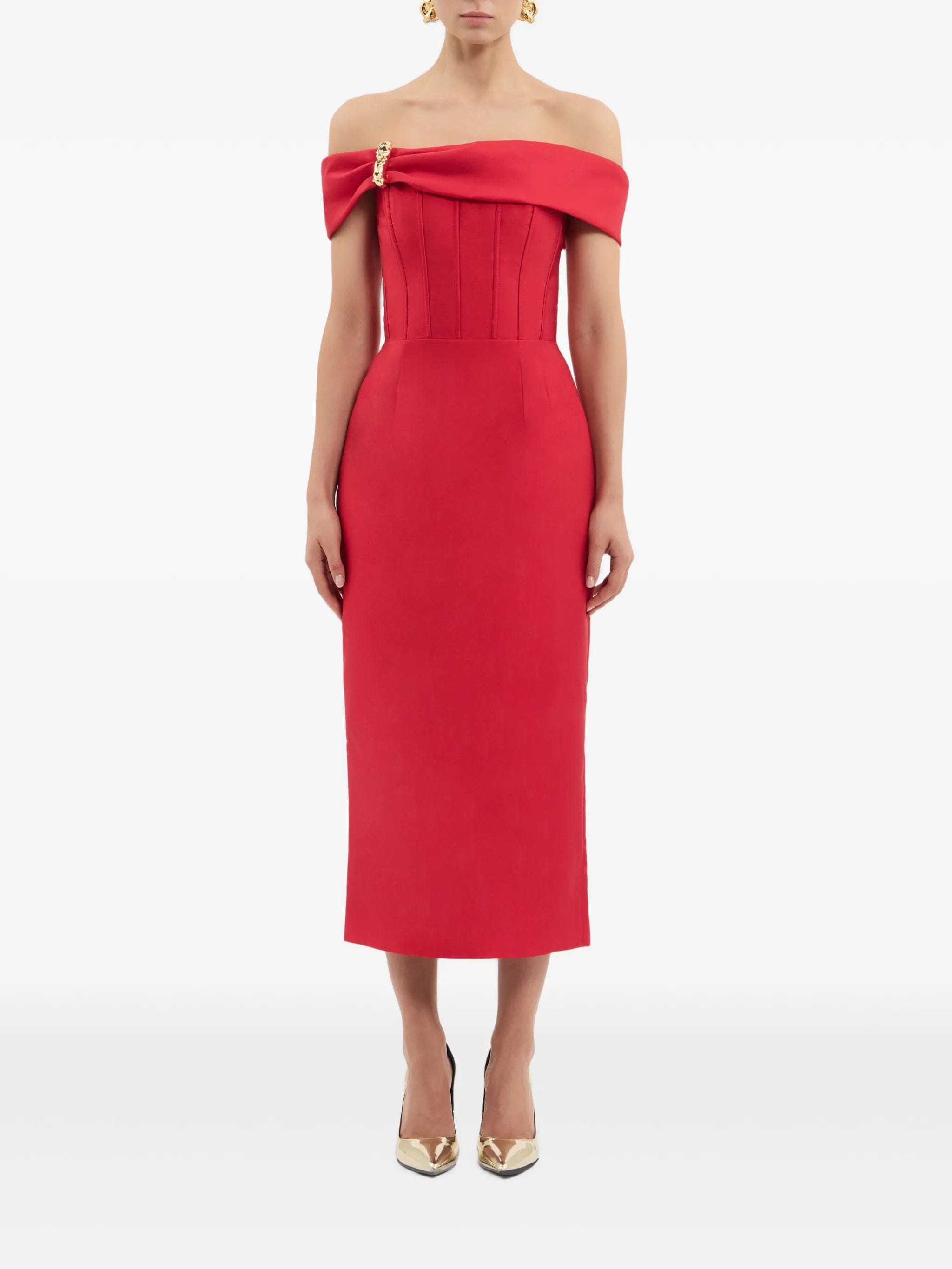 Rebecca Vallance Esmerald midi dress