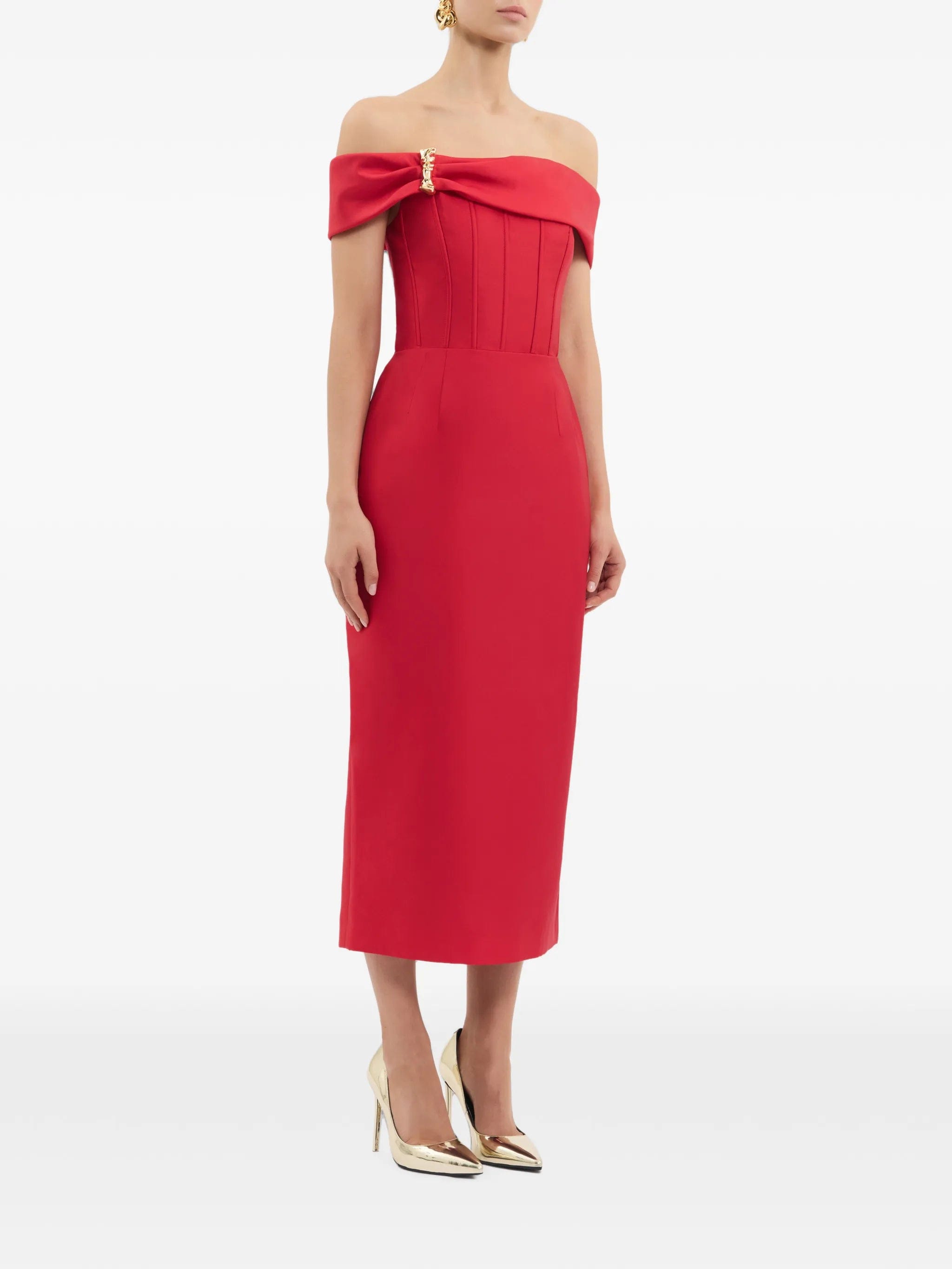 Rebecca Vallance Esmerald midi dress