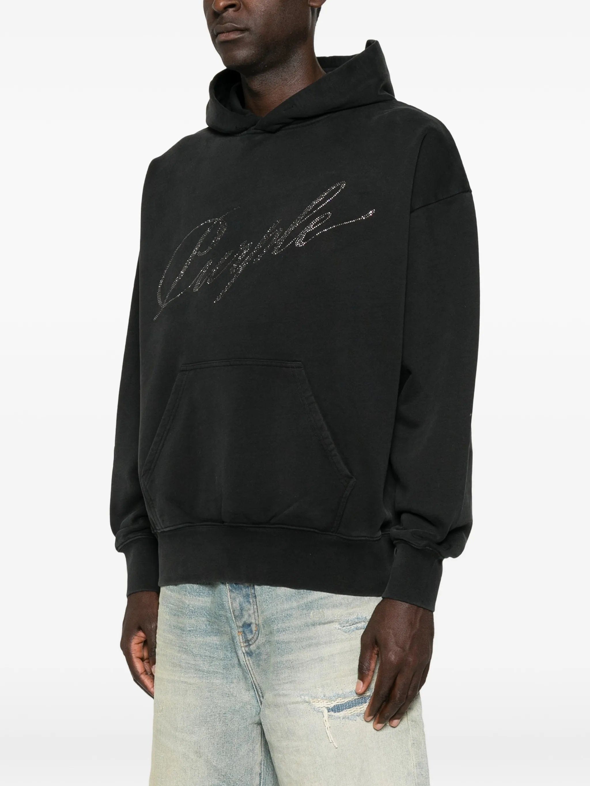 Purple Brand crystal-logo hoodie