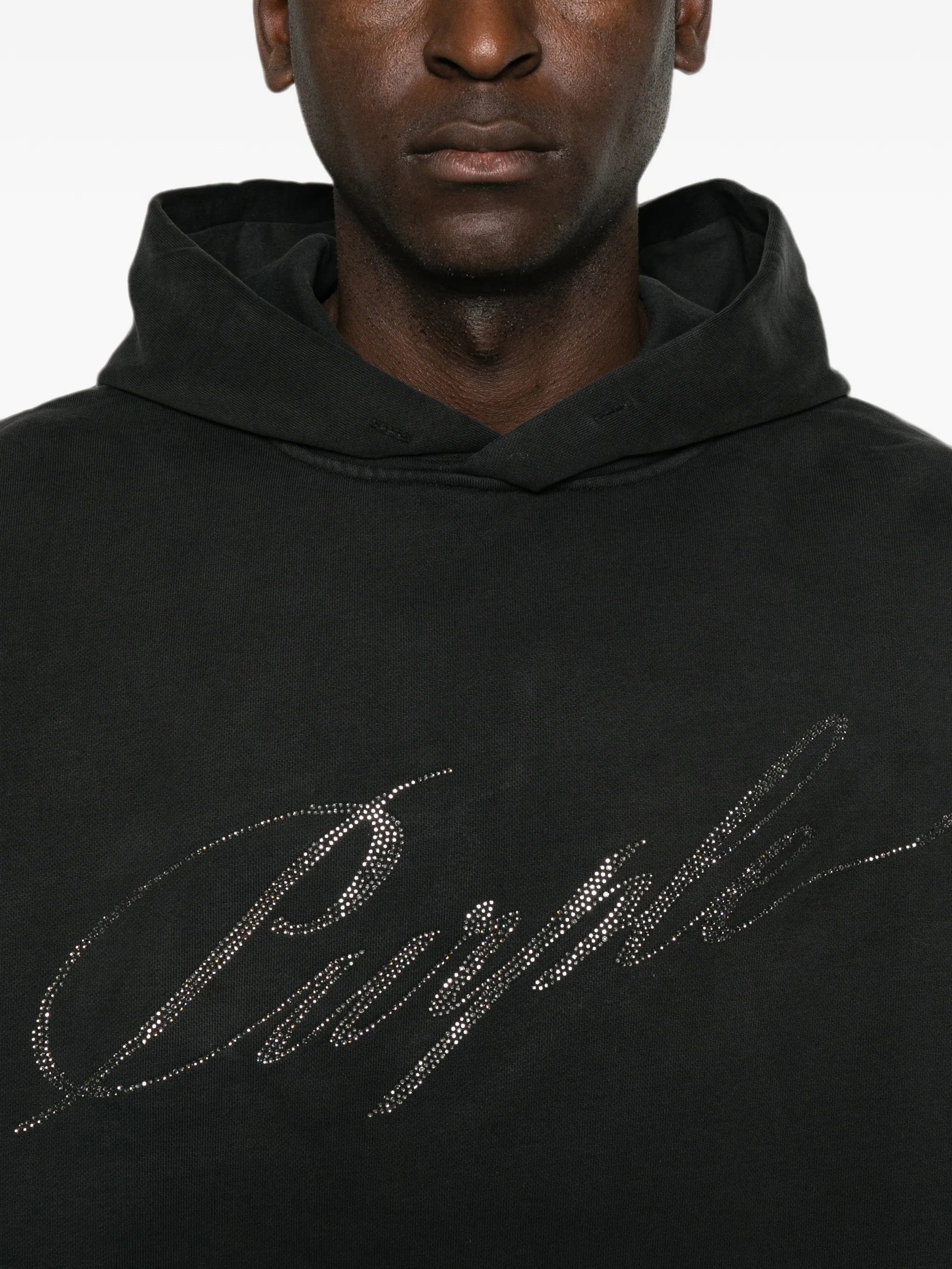 Purple Brand crystal-logo hoodie